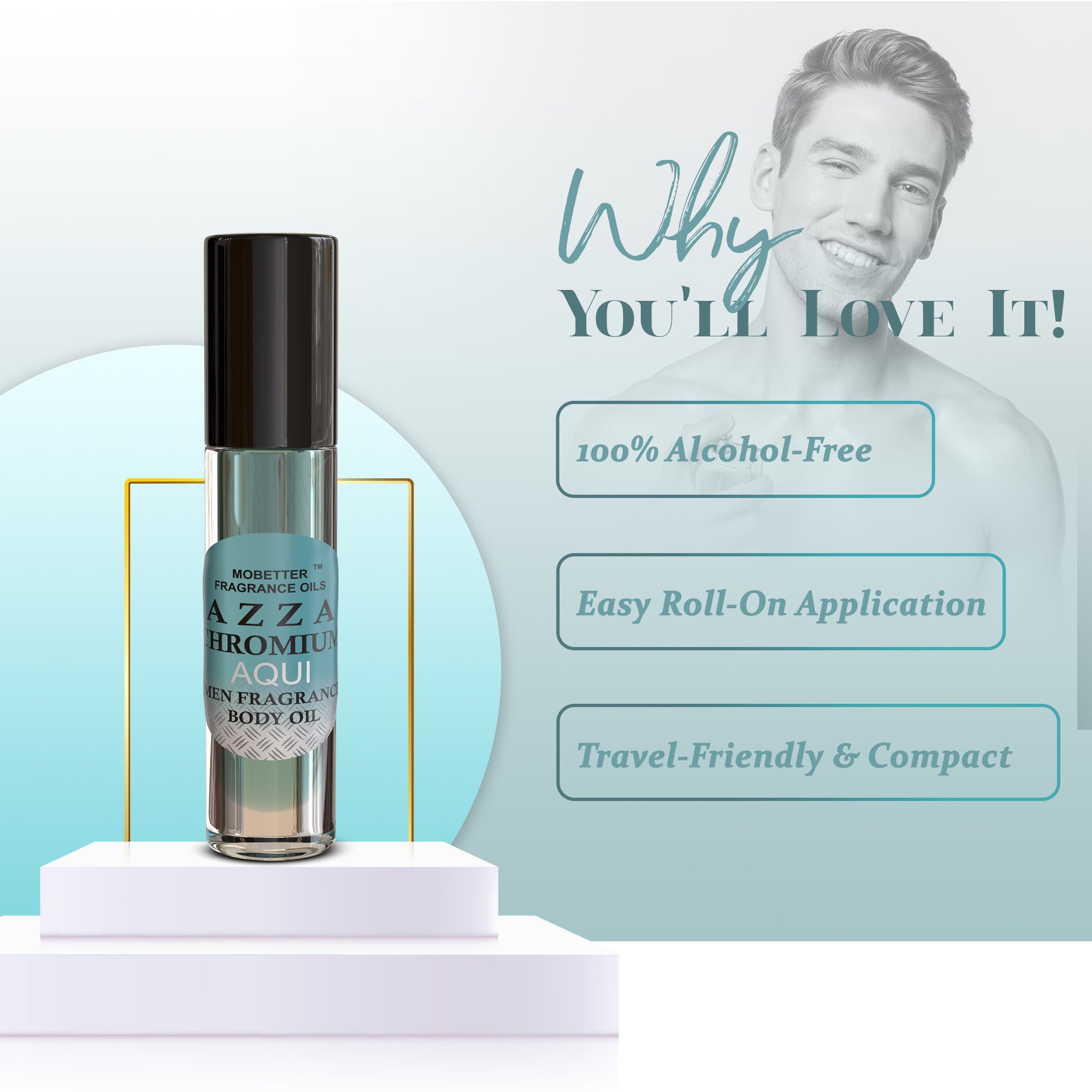 Image of AZZA CHROMIUM AQUI Perfume Body Oil