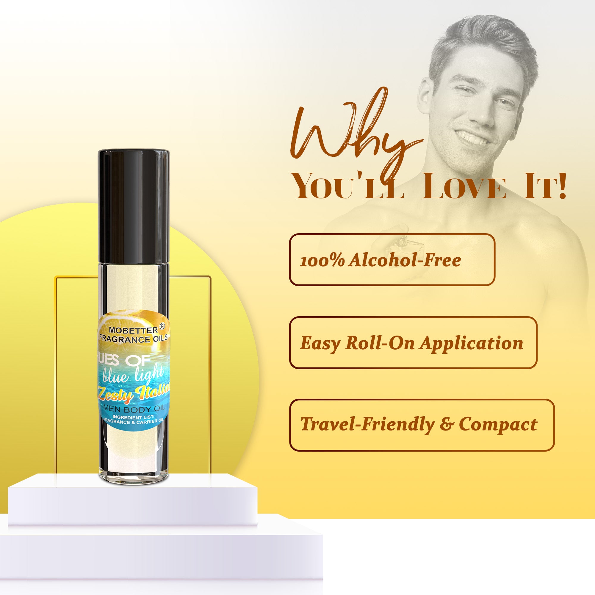 Image of Hues of Blue Light Zesty Italian Perfume Body Oil