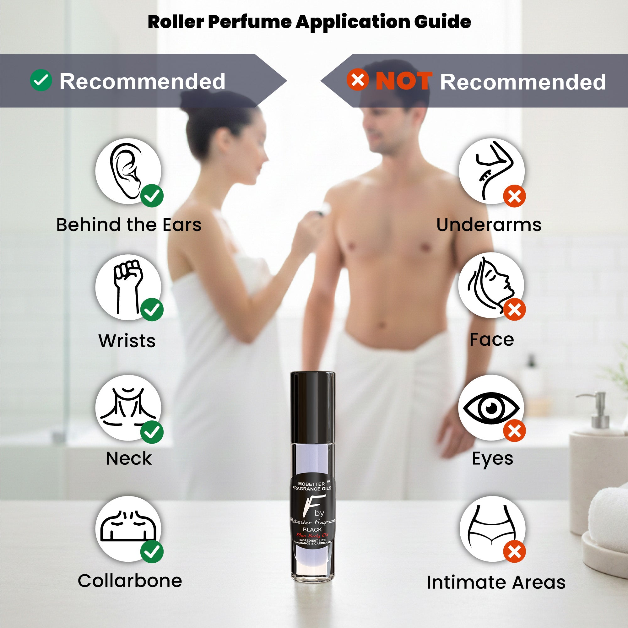 Image of F by Mobetter Fragrance Black Perfume Body Oil