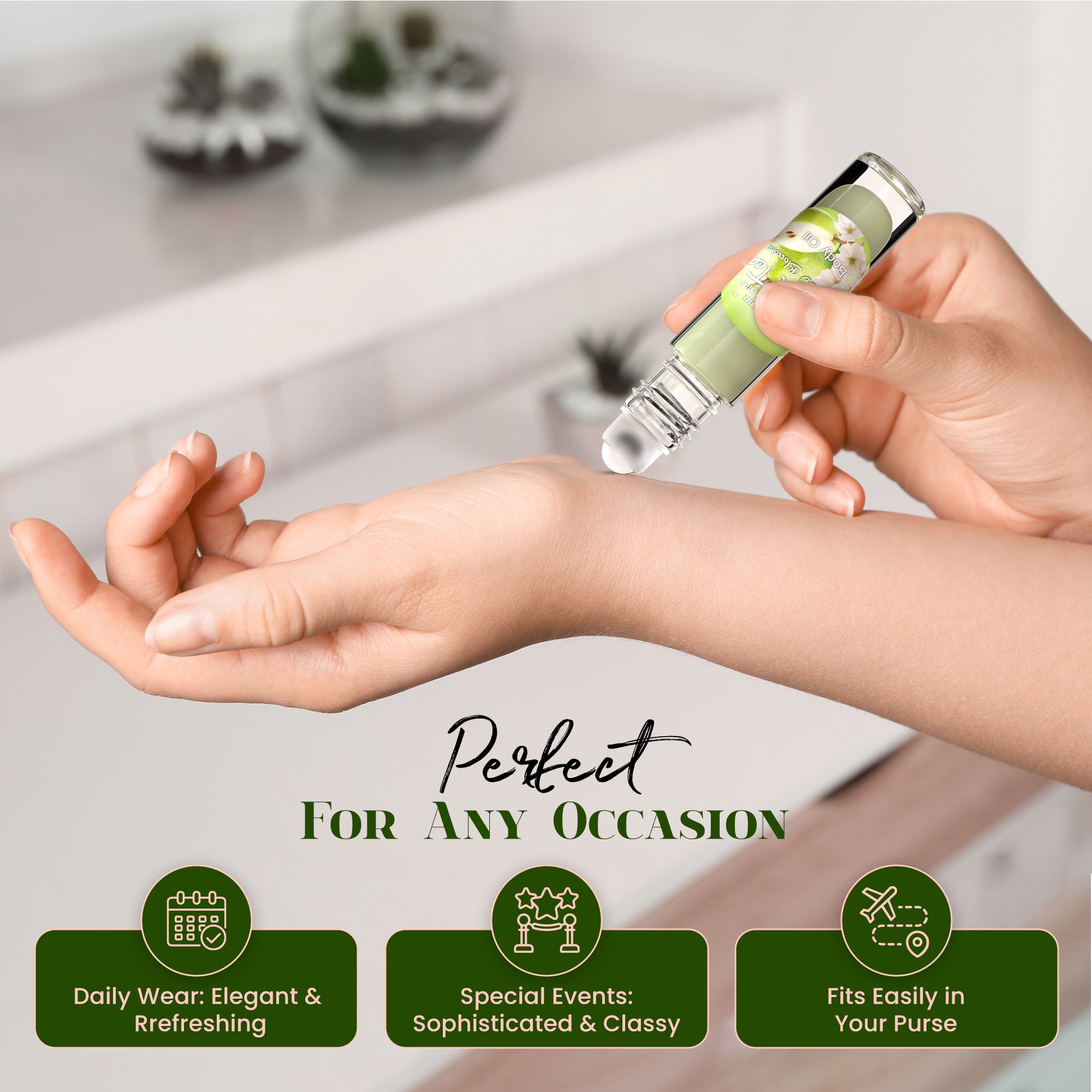 Image of Green Tea Pears and Blossoms Perfume Body Oil