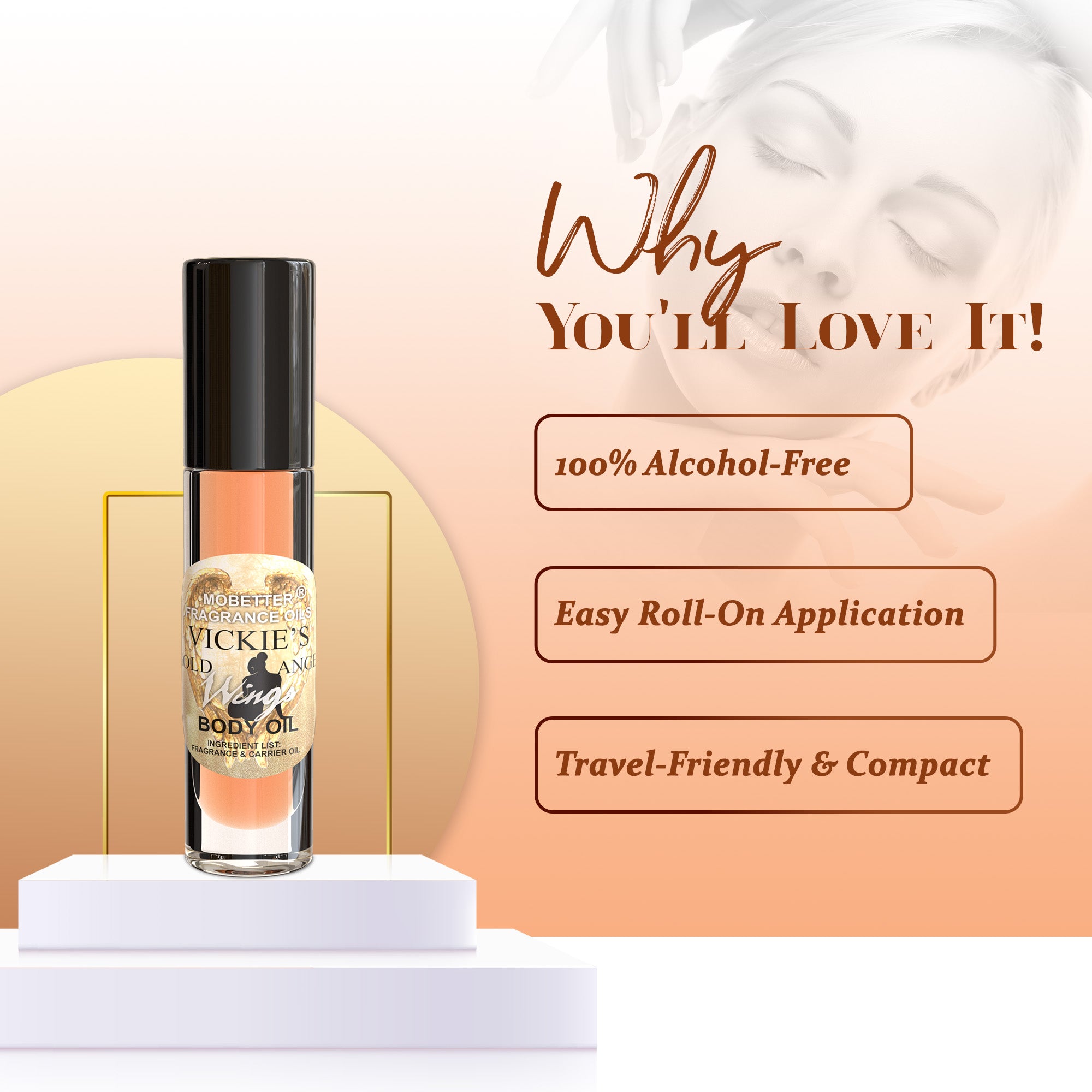 Image of Vickies Gold Angel Wings Perfume Body Oil