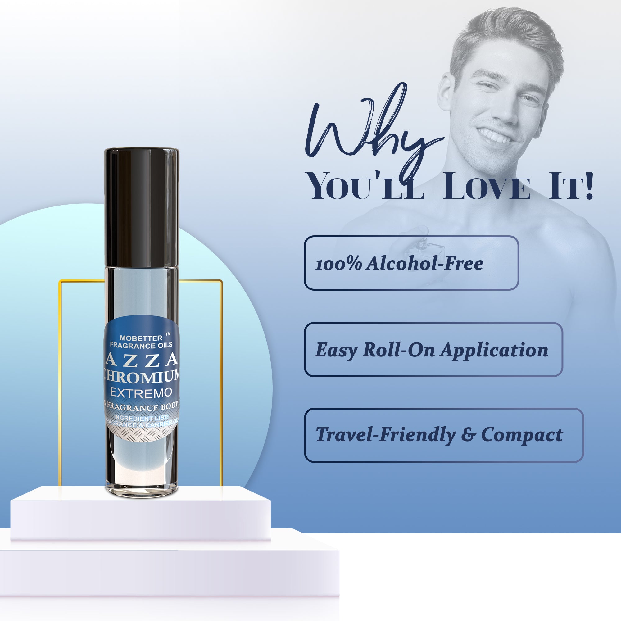 Image of AZZA CHROMIUM EXTREMO Perfume Body Oil