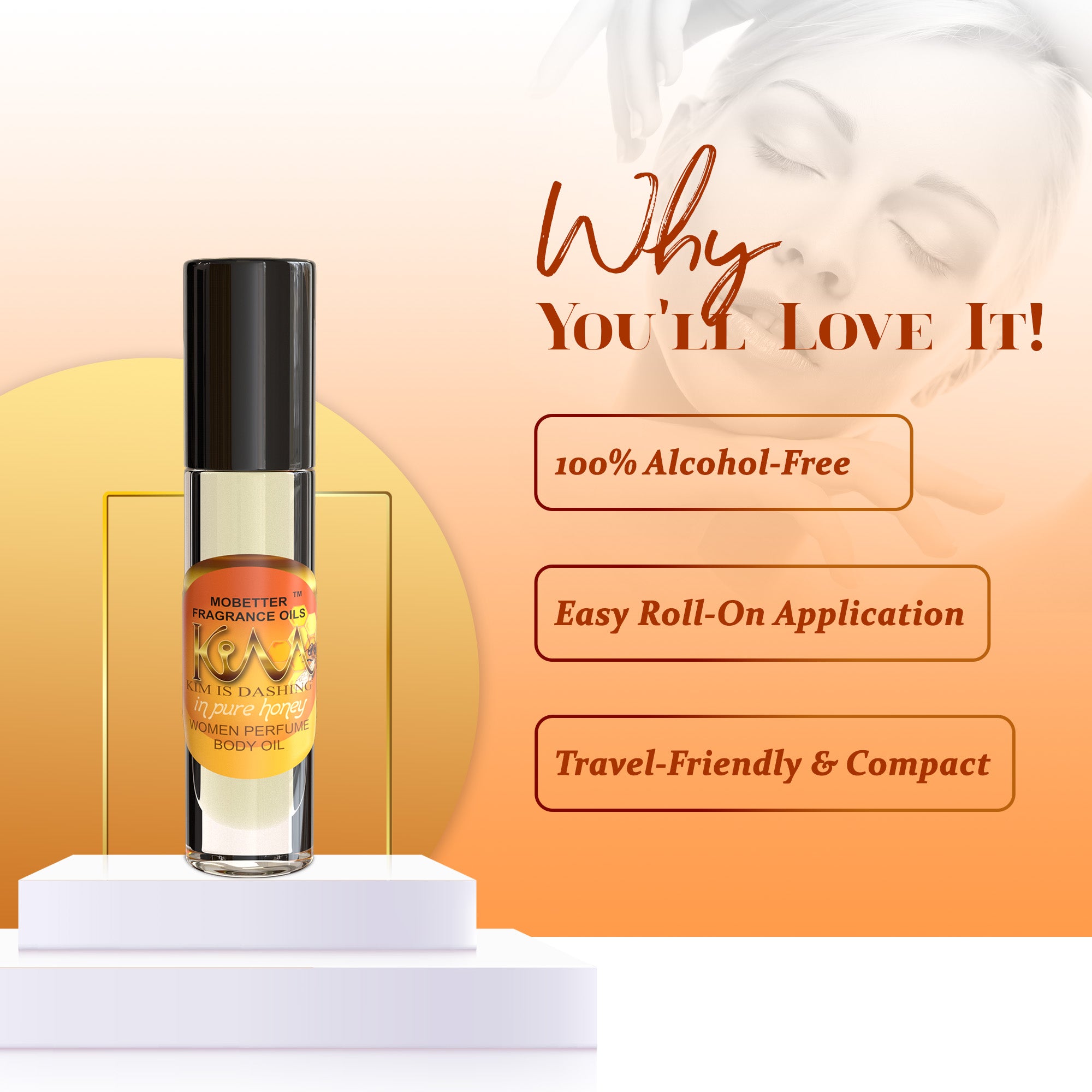 Image of Kim Is Dashing in Pure Honey Perfume Body Oil