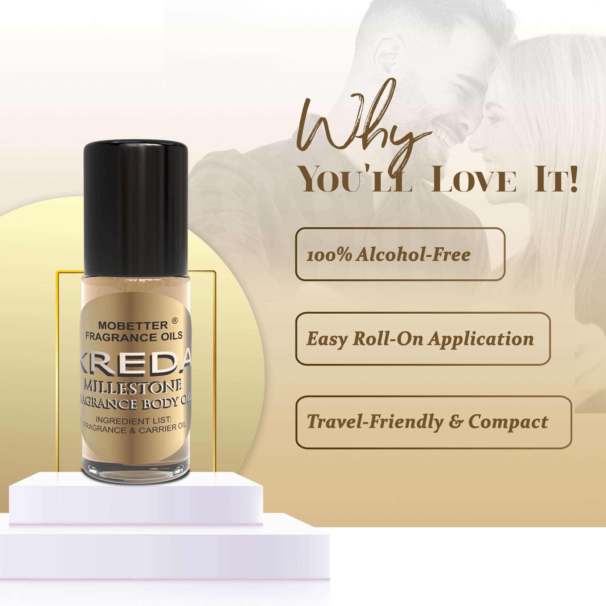 Image of Kreda Millestone 1 Oz Perfume Body Oil