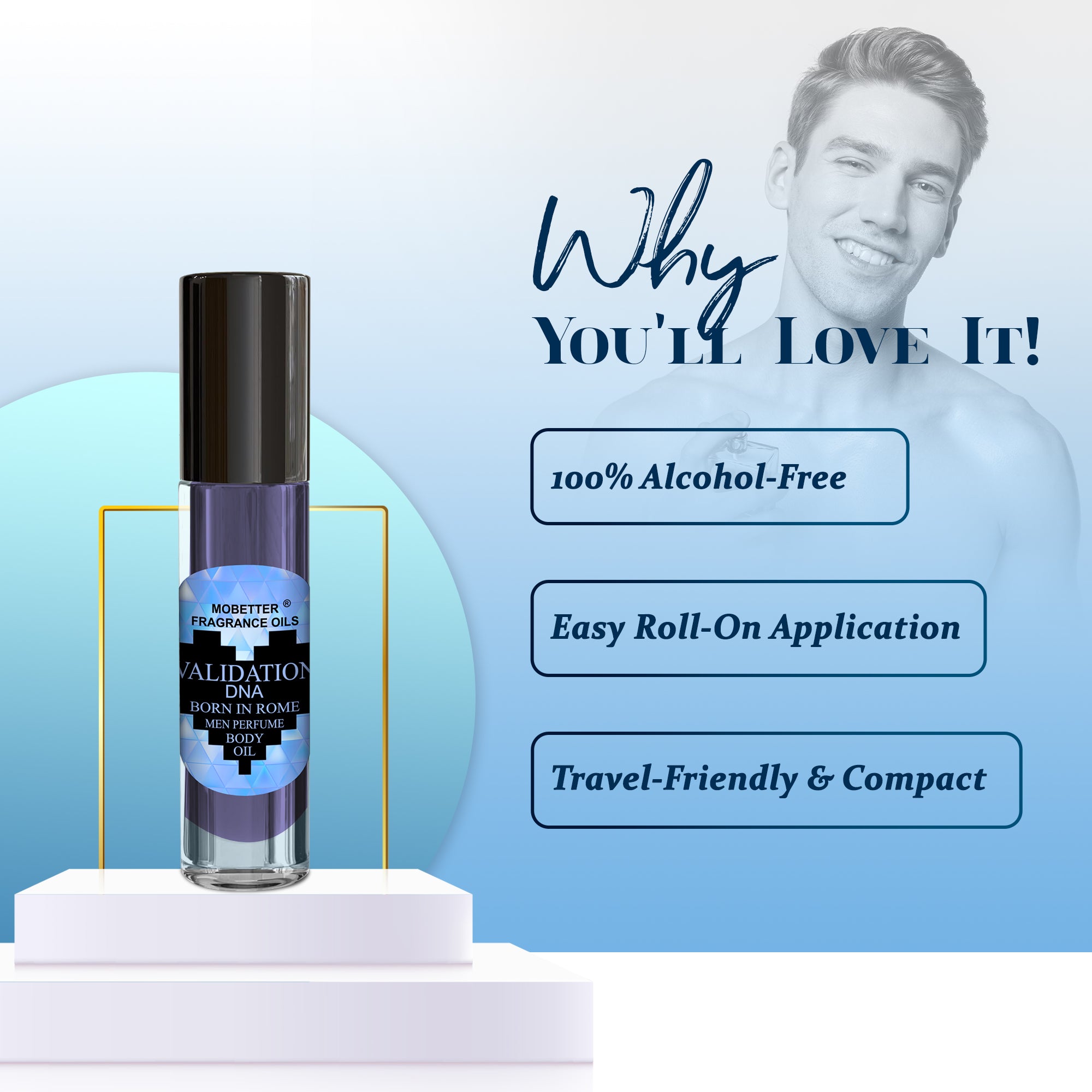 Image of Validation DNA Born in Rome Men Perfume Body Oil
