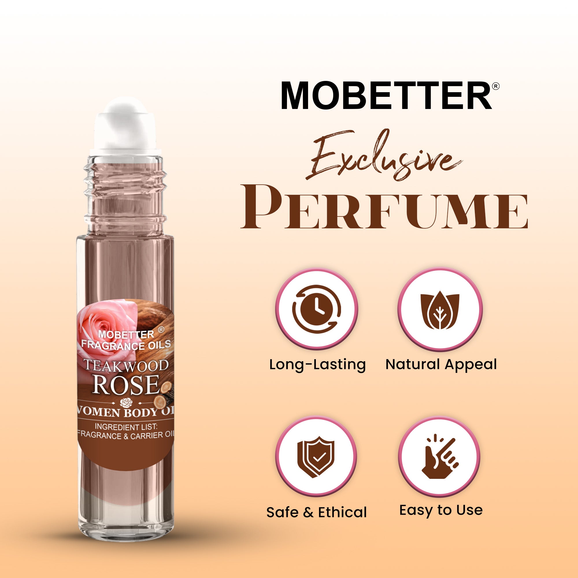 Image of Teakwood Rose Perfume Body Oil