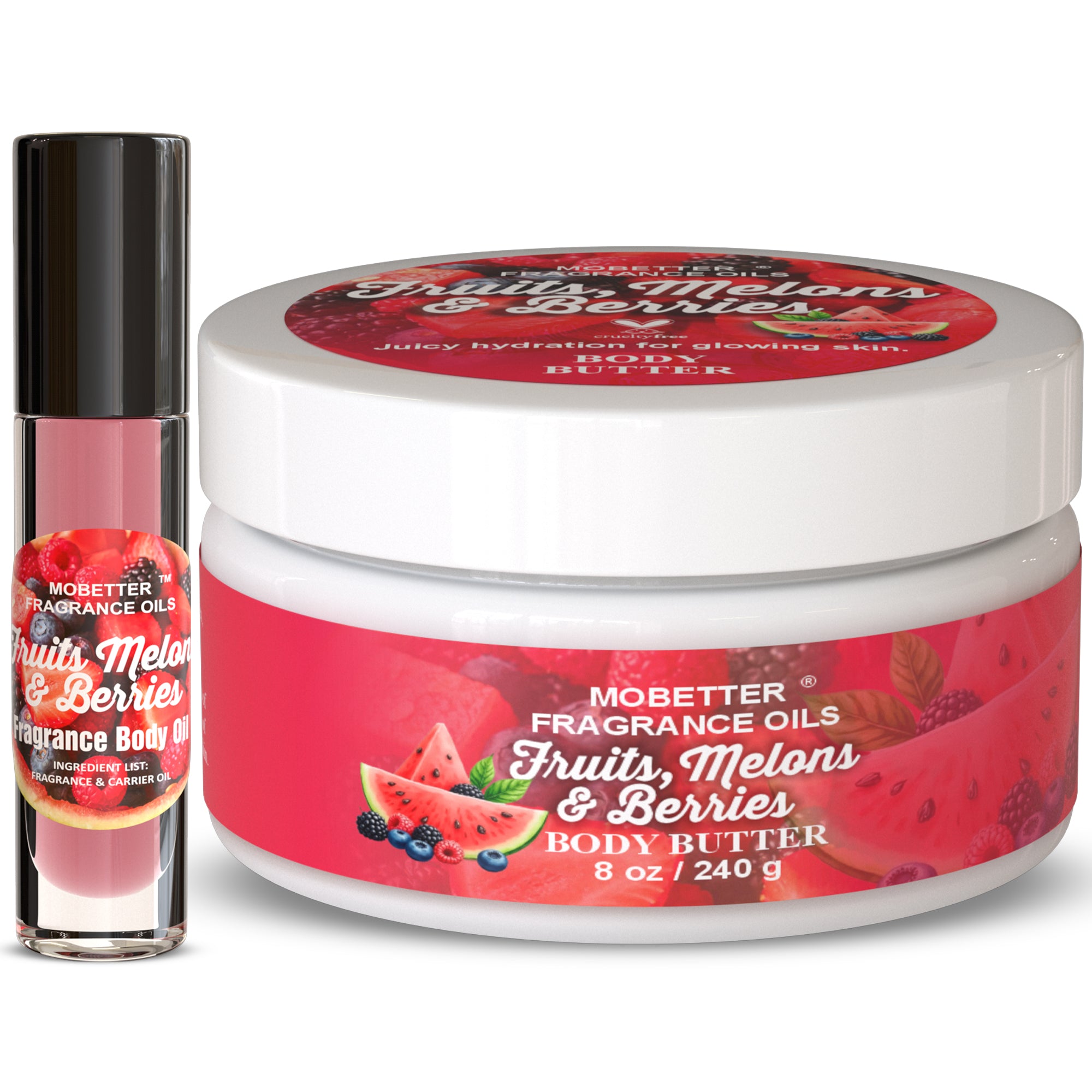 Image of Fruits, Melons & Berries Body Butter & Body Oil Set