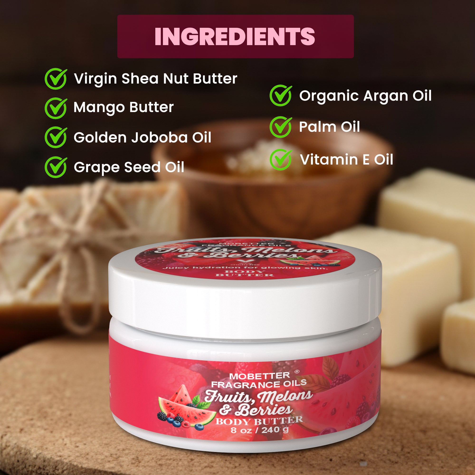 Image of Fruits, Melons & Berries Body Butter & Body Oil Set
