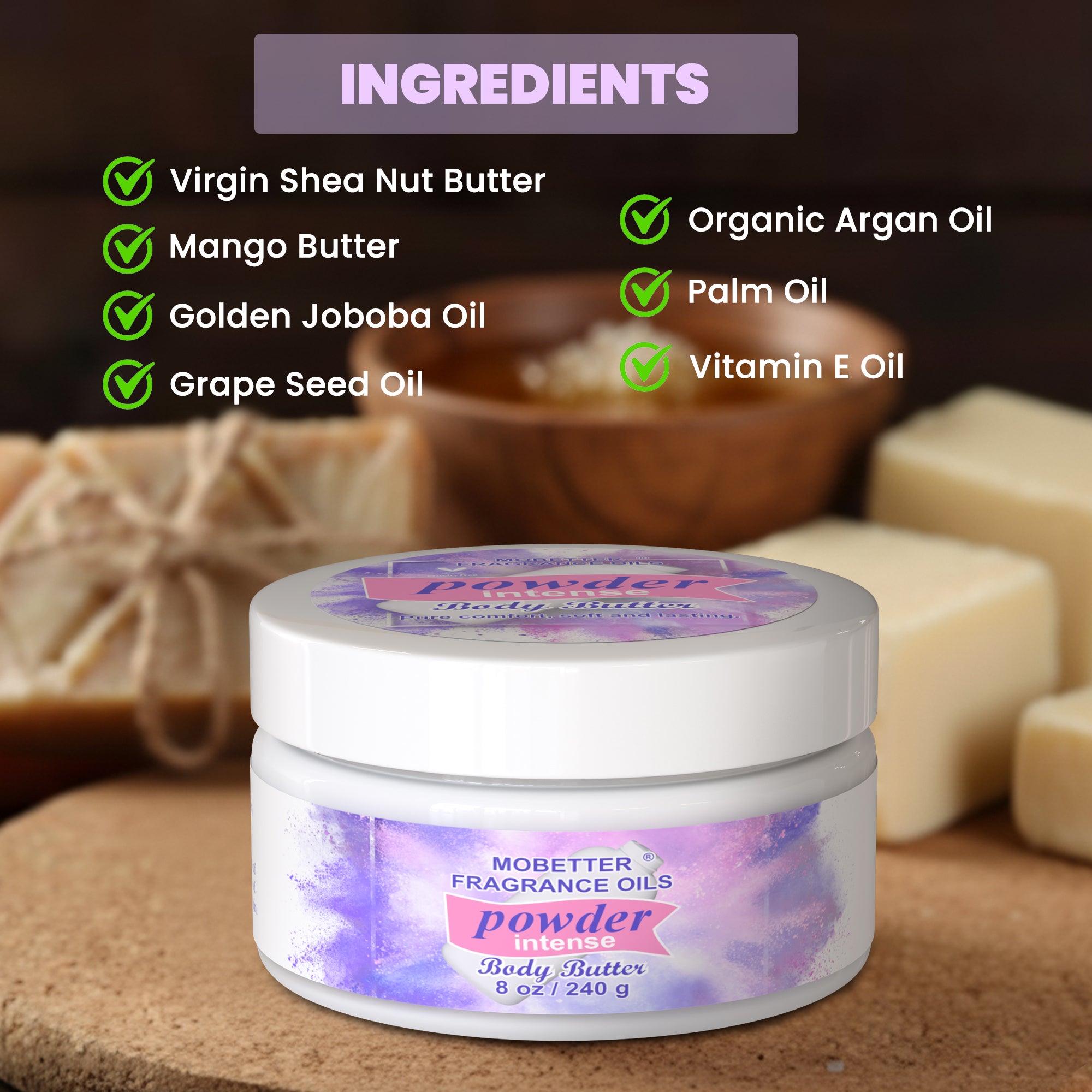 Image of Powder Intense Body Butter & Body Oil Set