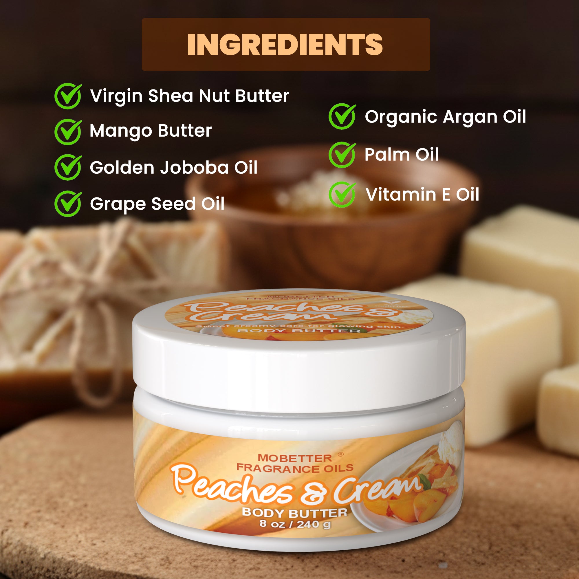 Image of Peaches & Cream Body Butter & Body Oil Set