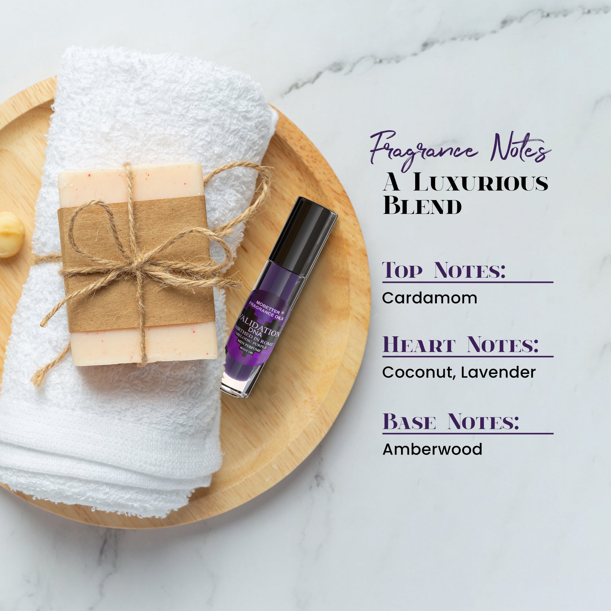 Image of Validation DNA Birthed in Rome Melodic Purple Perfume Body Oil