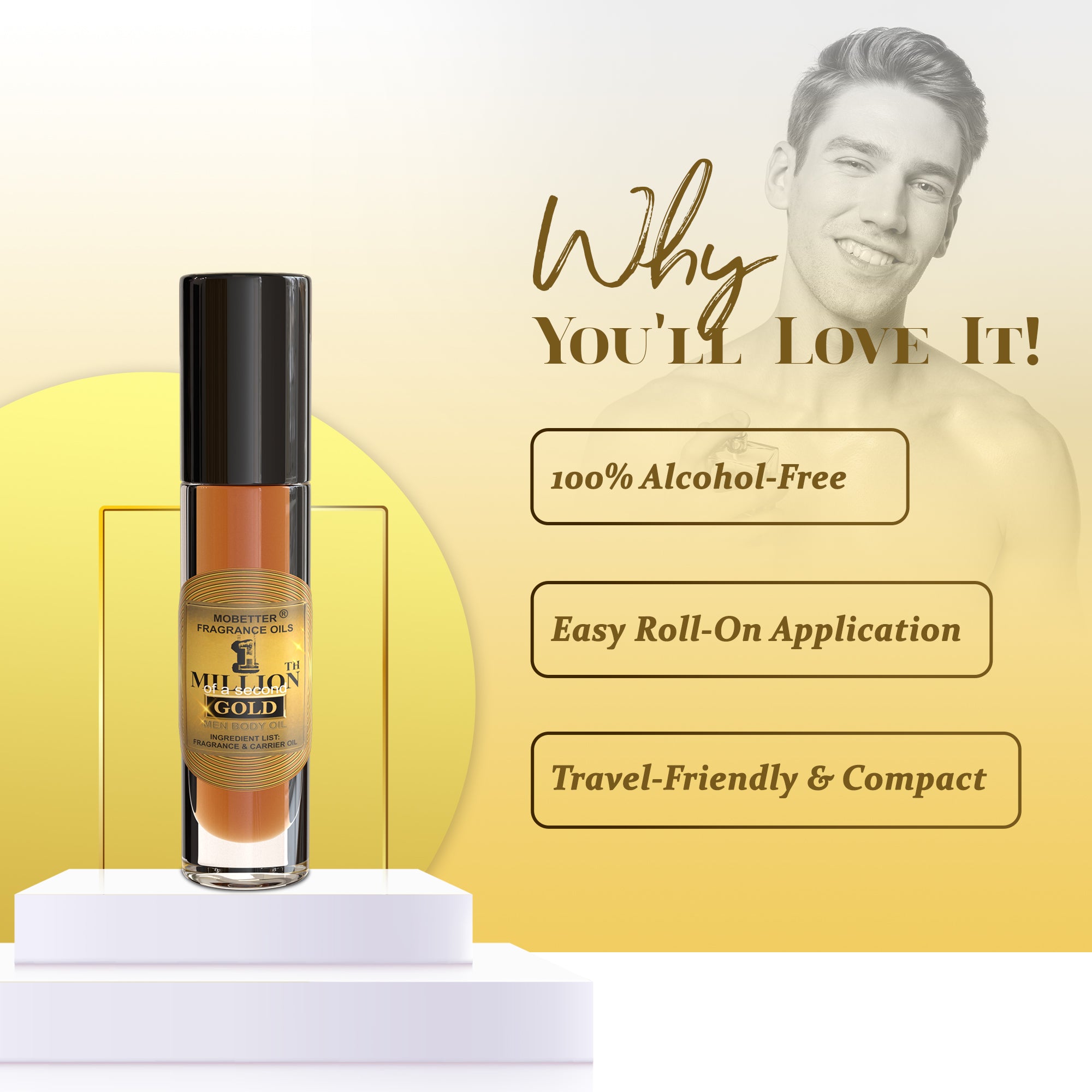 Image of 1 Millionth of a Second Gold Perfume Body Oil