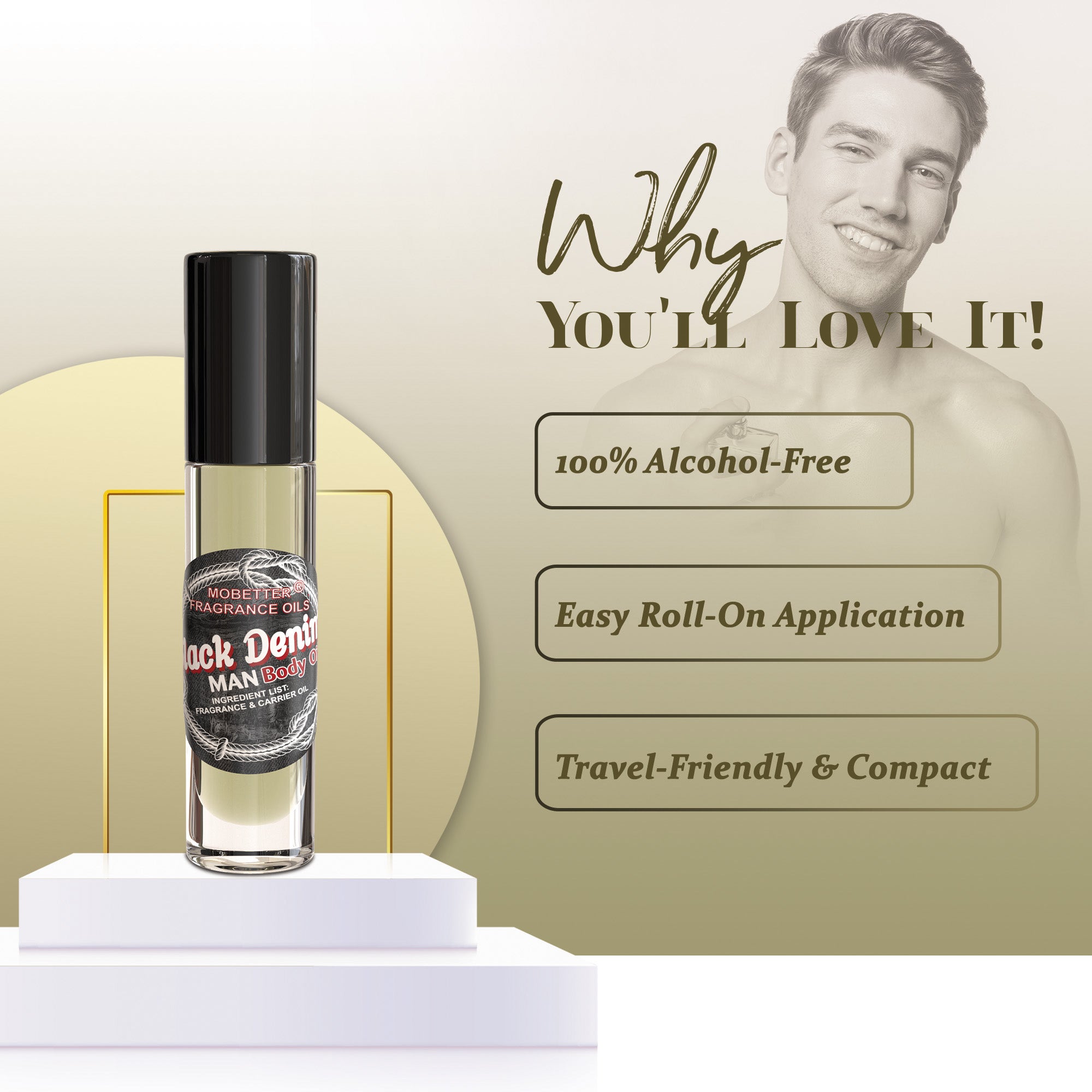 Image of Black Denim Perfume Body Oil