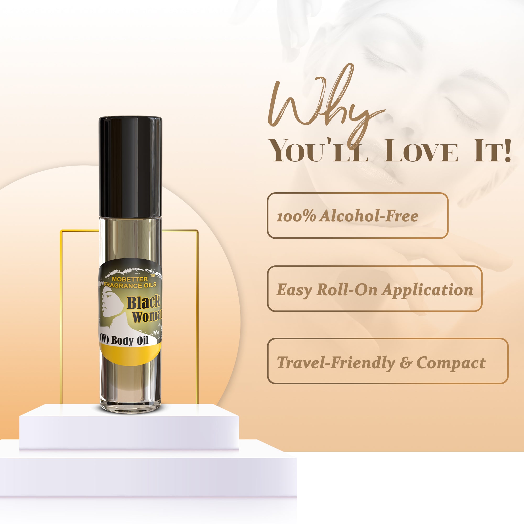 Image of Black Woman Perfume Body Oil