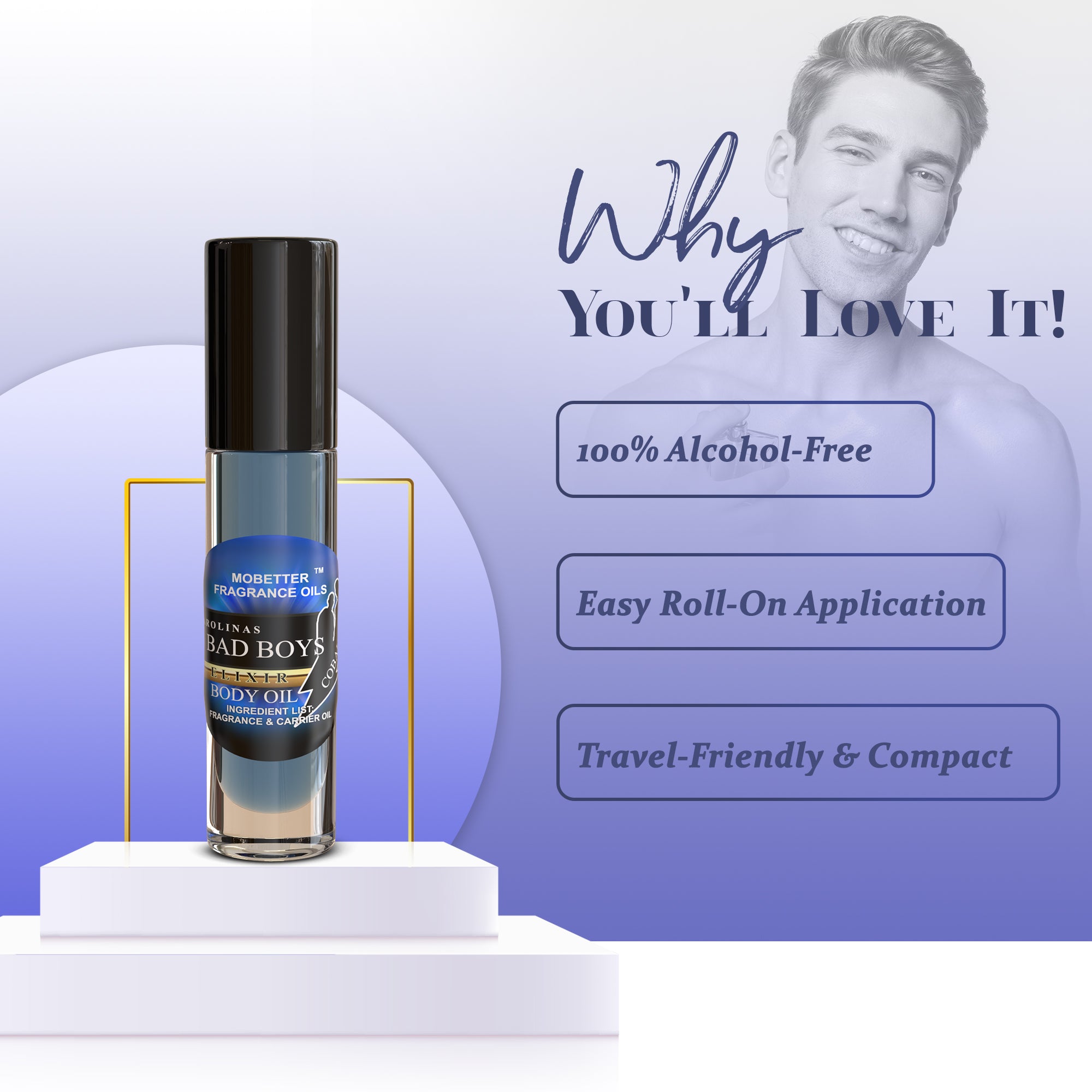 Image of Carolinas Bad Boys Elixir Cobalt Perfume Body Oil