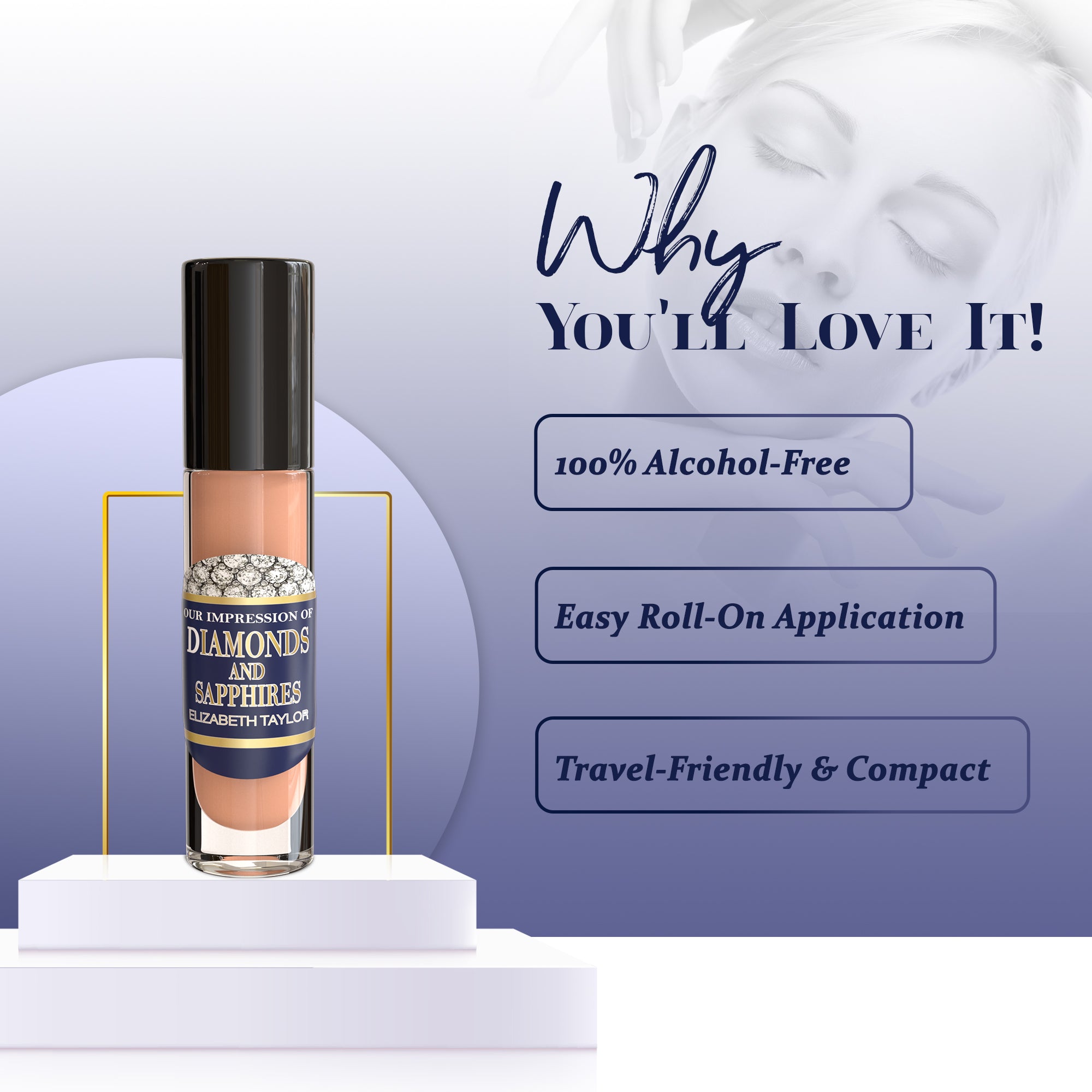 Image of Diamonds & Sapphires Elizabeth Taylor Perfume Body Oil