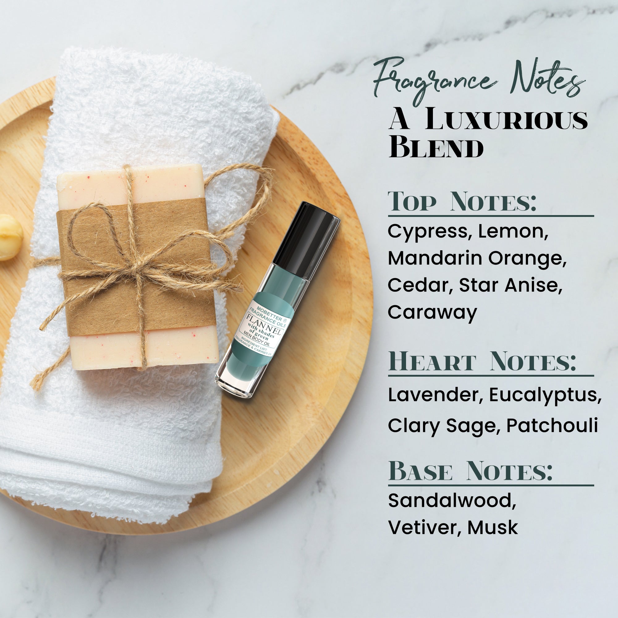Image of Flannel With Shades of Green Perfume Body Oil