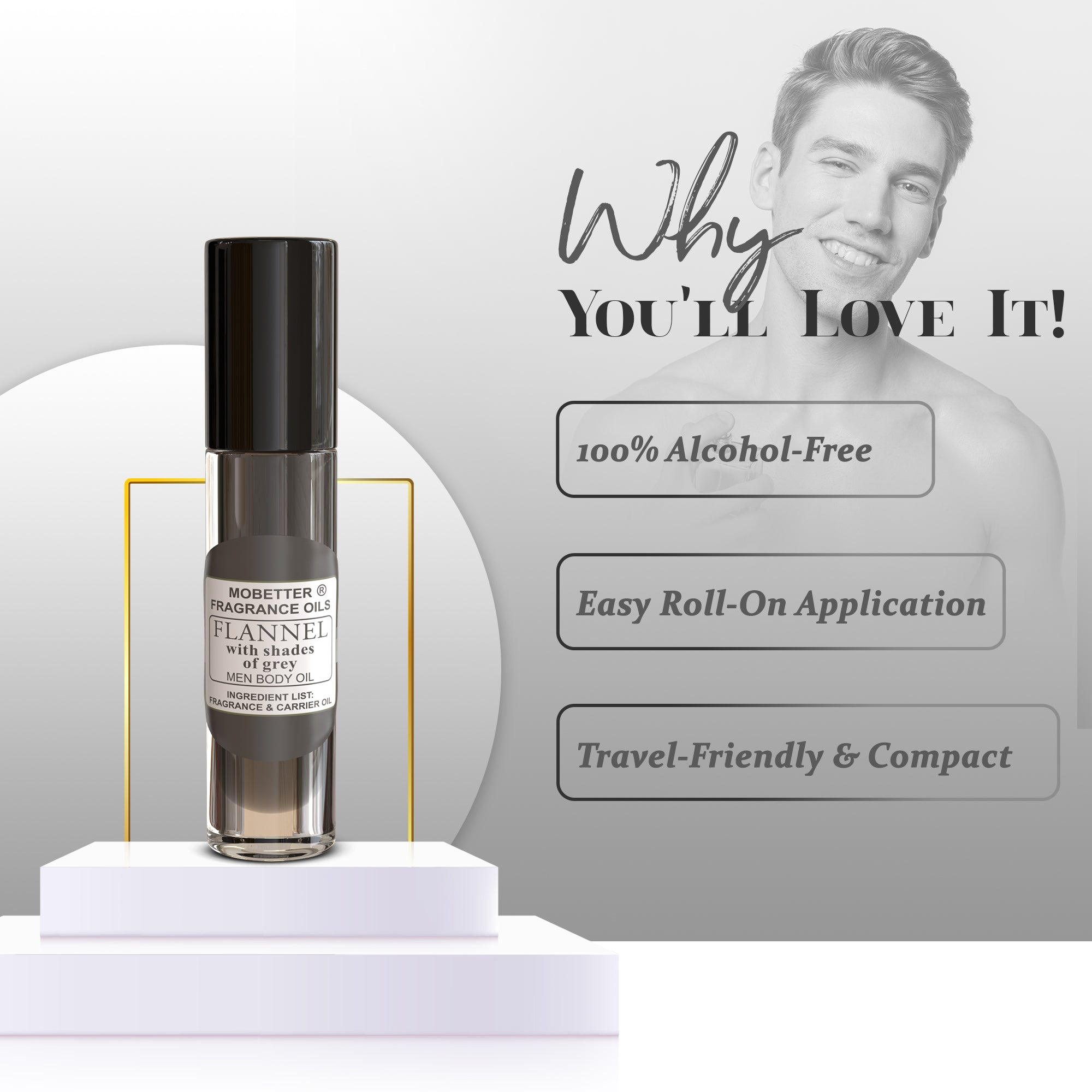 Image of Flannel With Shades of Grey Perfume Body Oil