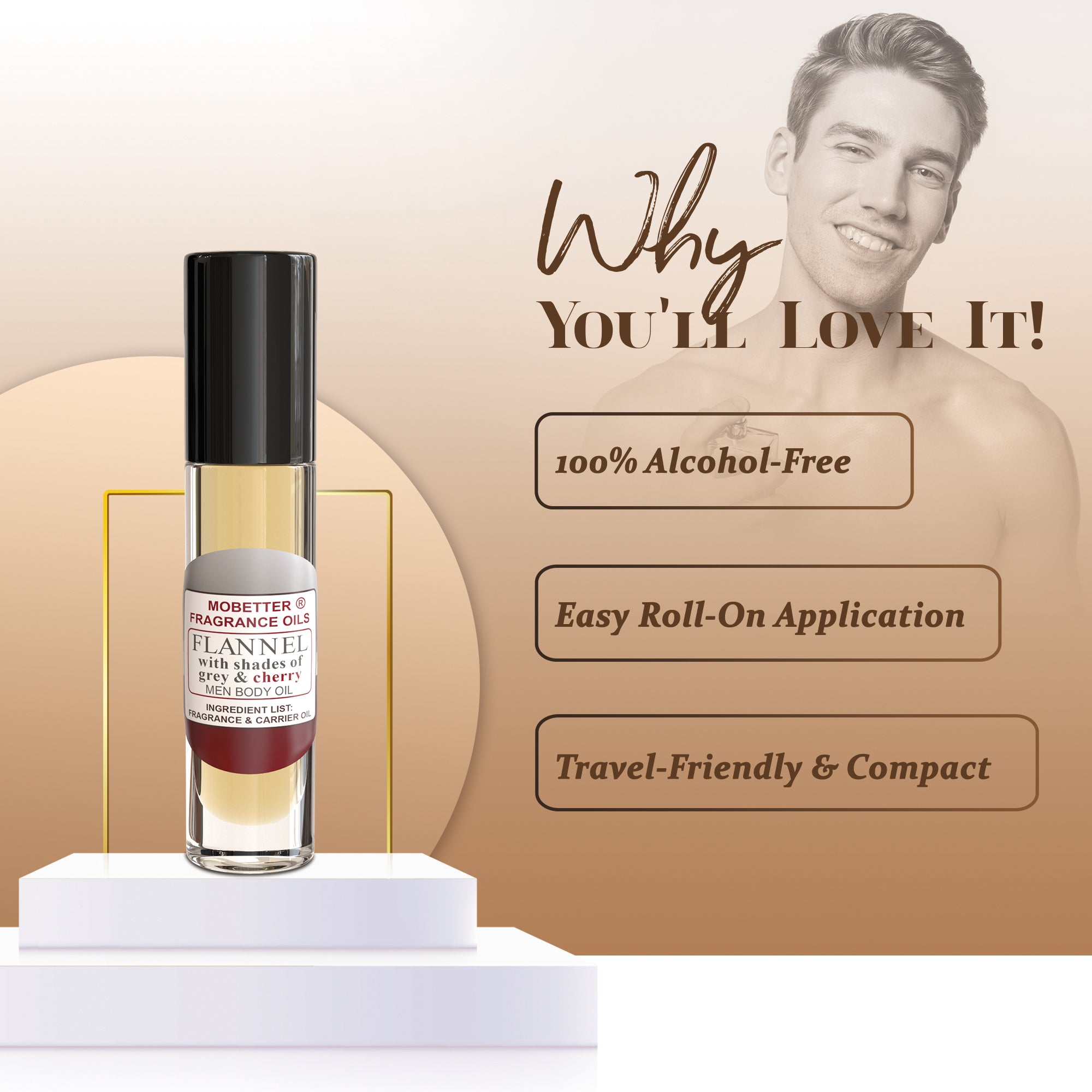 Image of Flannel With Shades of Grey & Cherry Perfume Body Oil