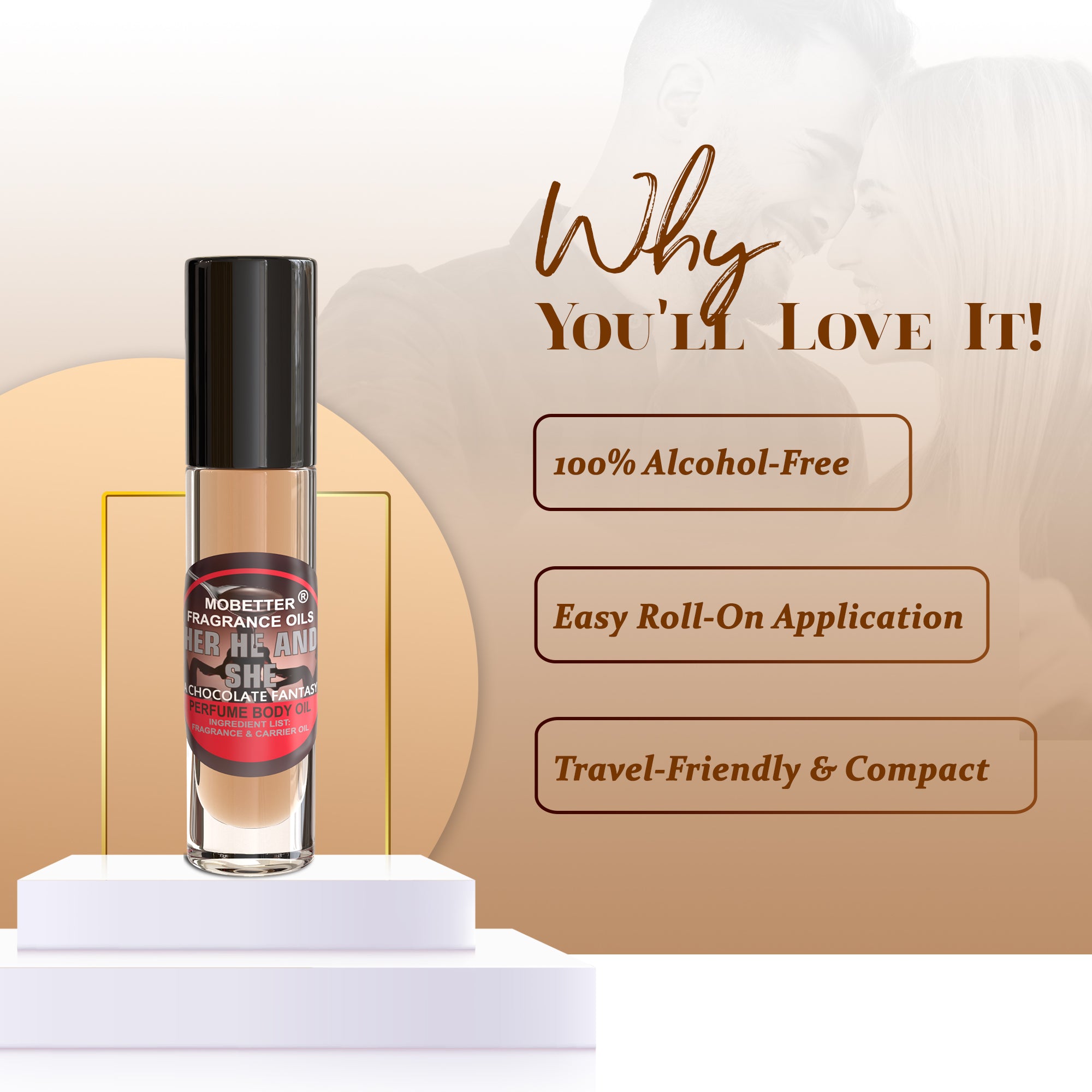Image of Her He and She Chocolate Fantasy Perfume Body Oil
