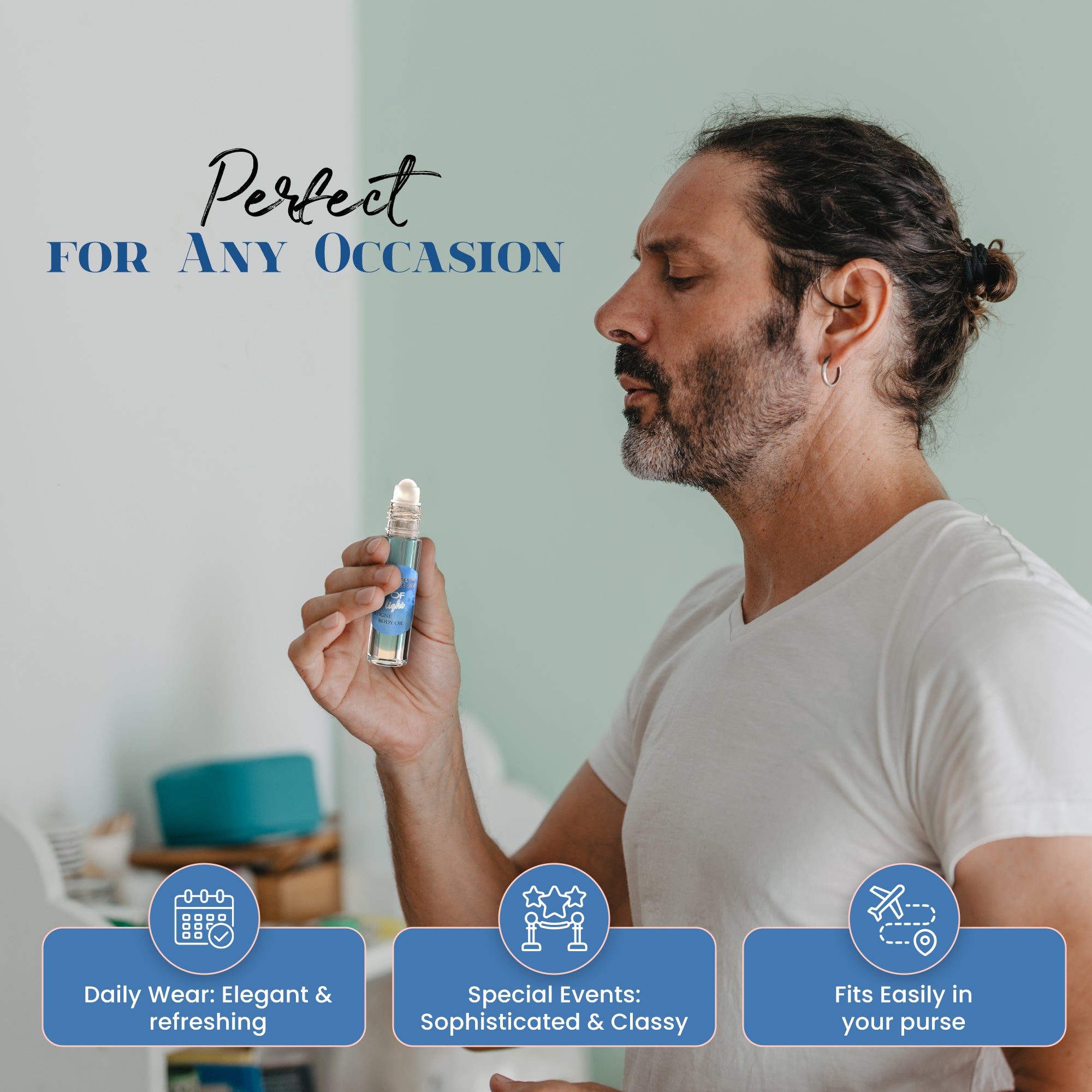 Image of Hues of Blue Light Men Perfume Body Oil