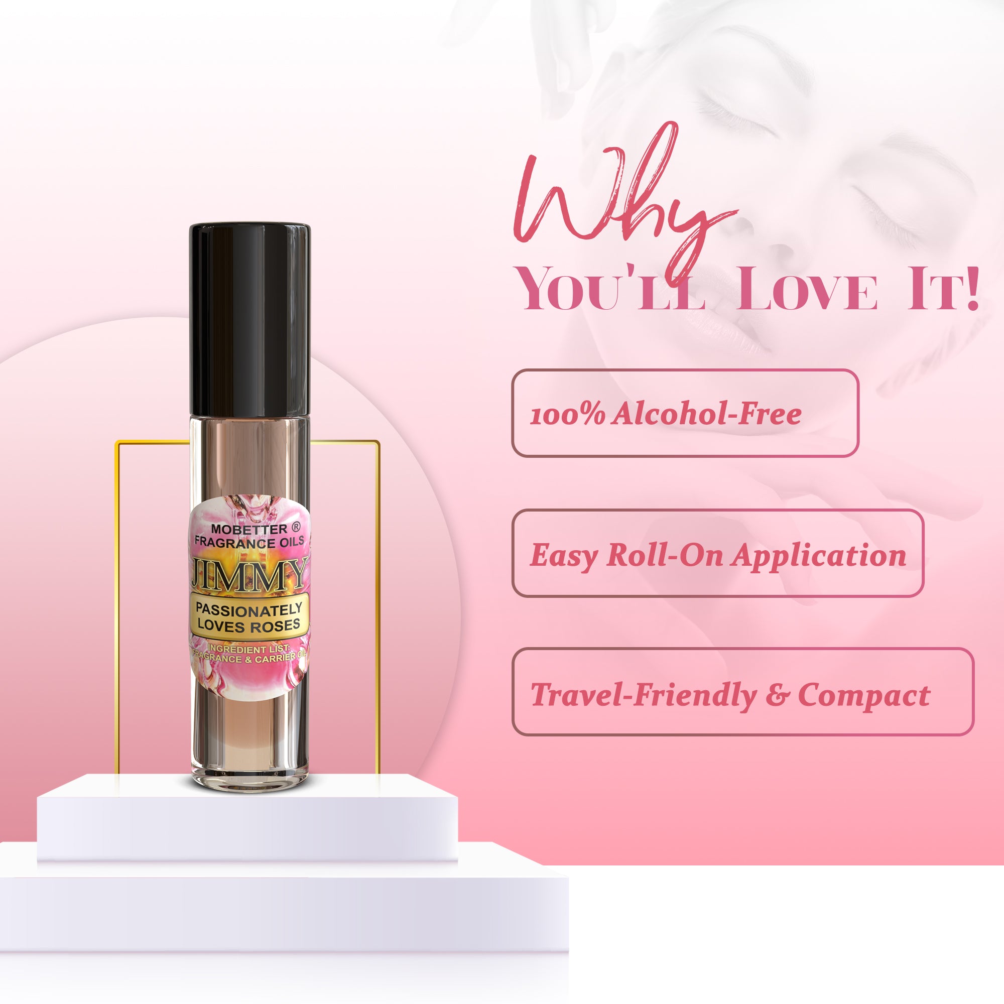 Image of Jimmy Passionately Loves Roses Perfume Body Oil