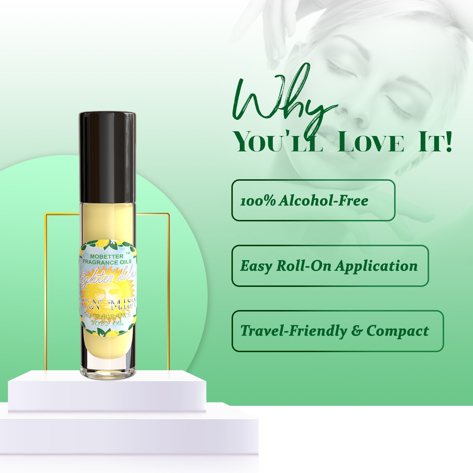 Image of Lighter Blue Sun Mist Perfume Body Oil