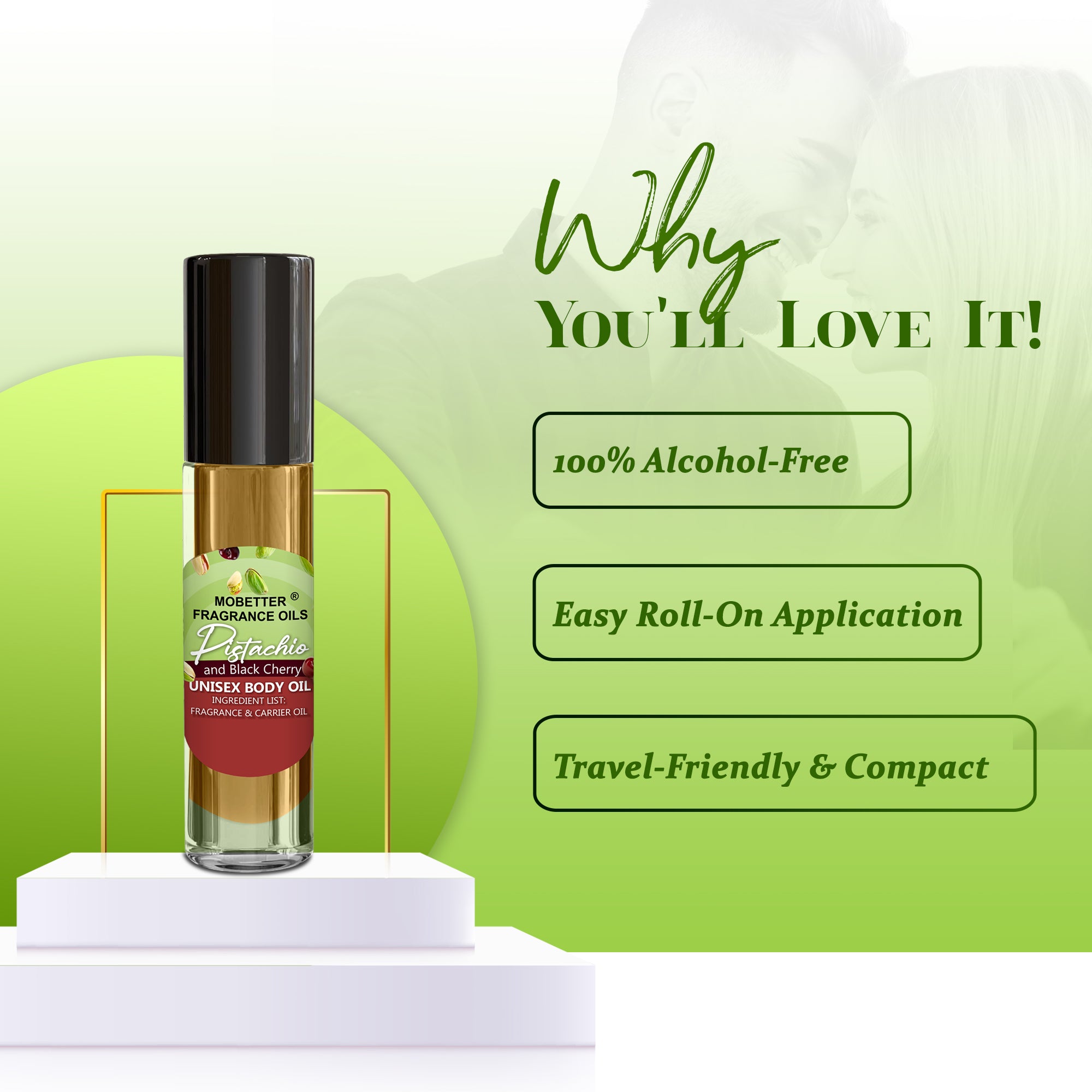 Image of Pistachio and Black Cherry Perfume Body Oil