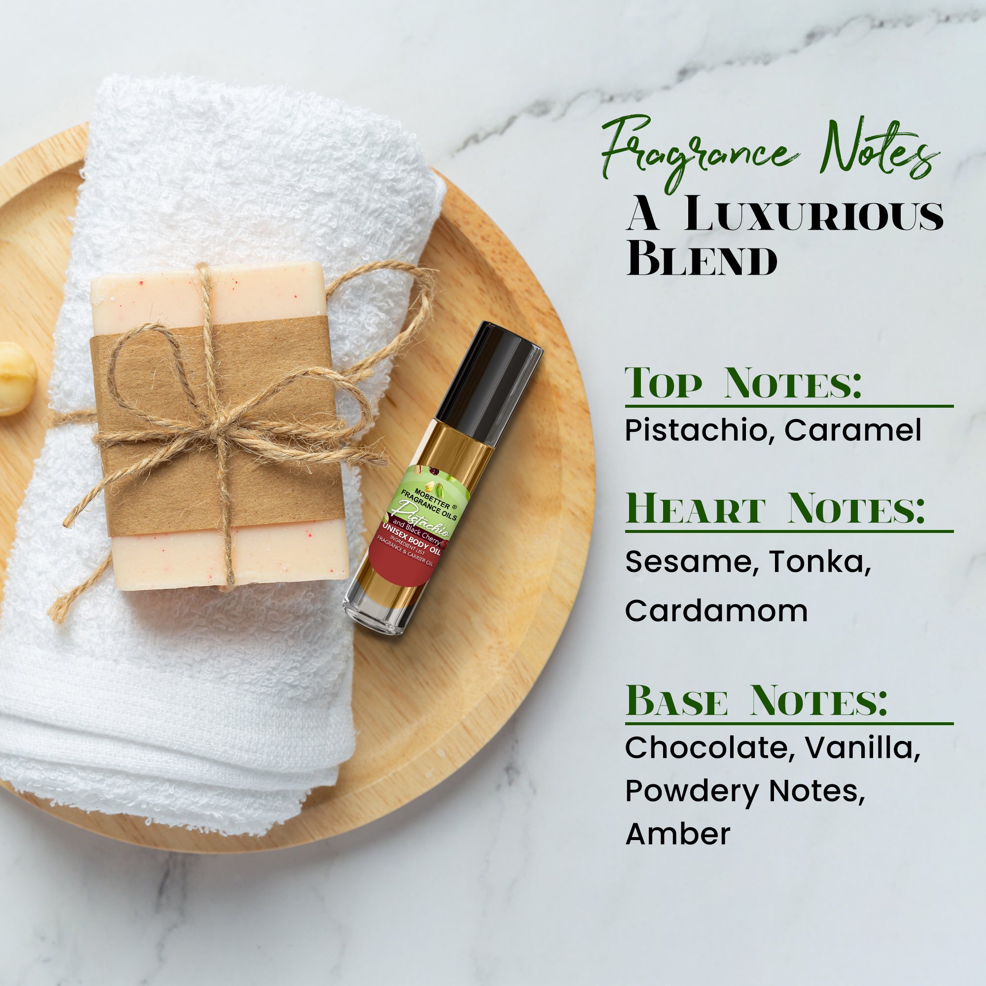 Image of Pistachio and Black Cherry Perfume Body Oil