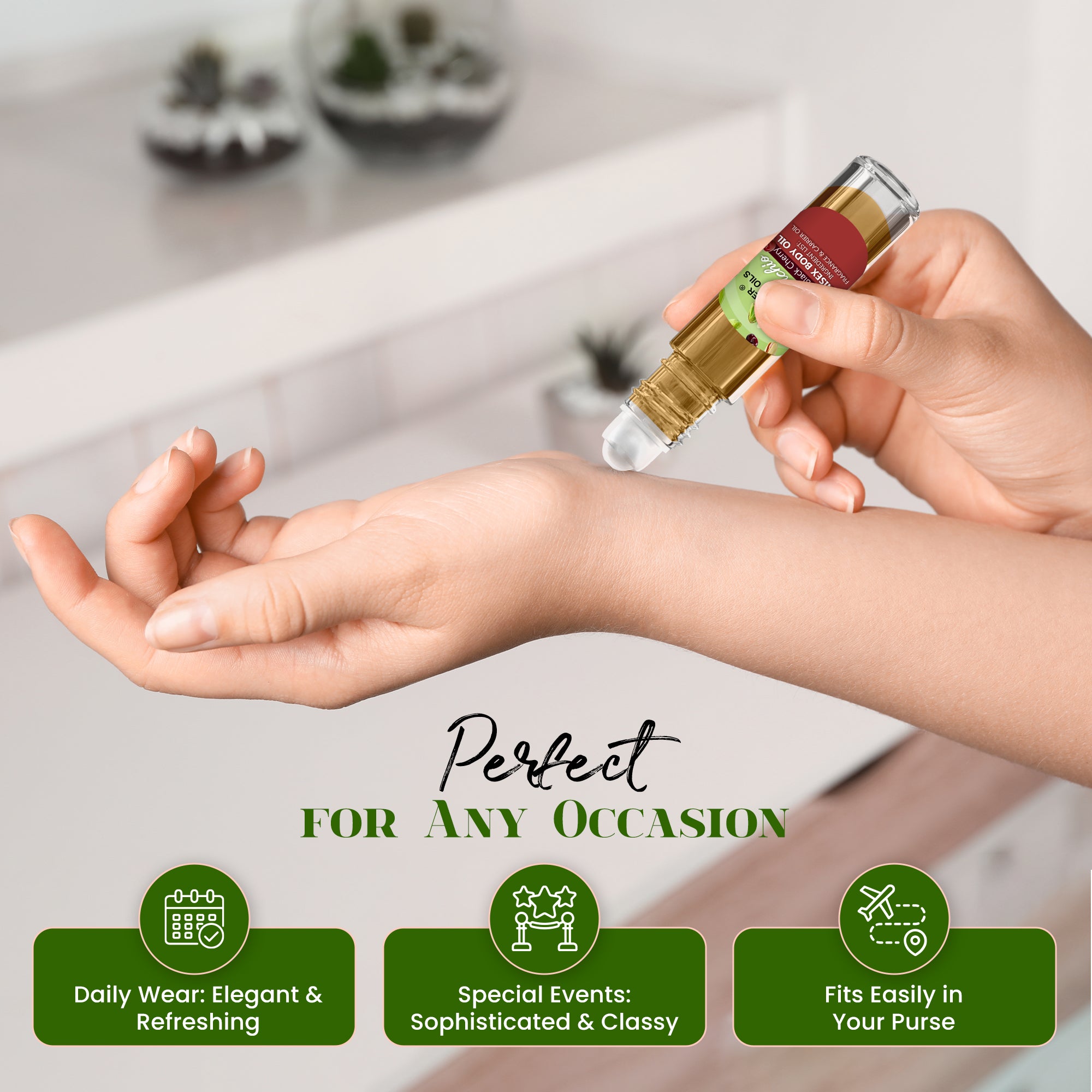 Image of Pistachio and Black Cherry Perfume Body Oil