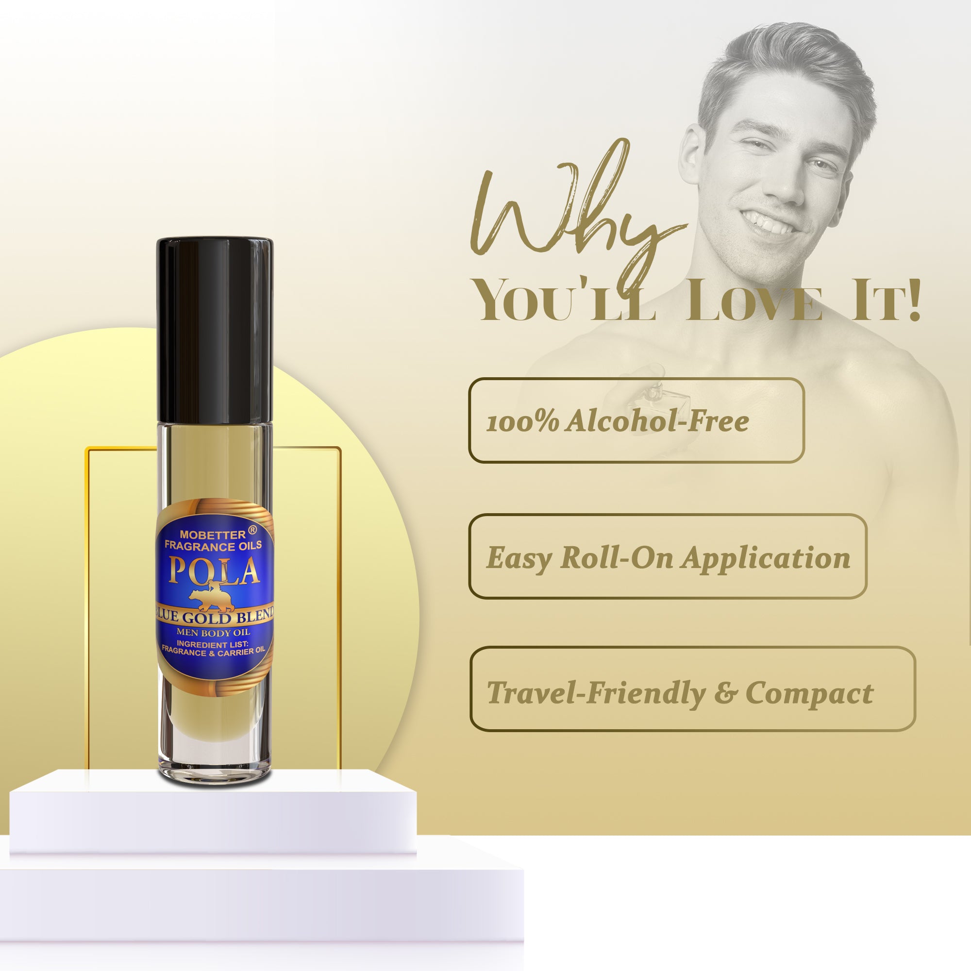 Image of Pola Blue Gold Blend Perfume Body Oil