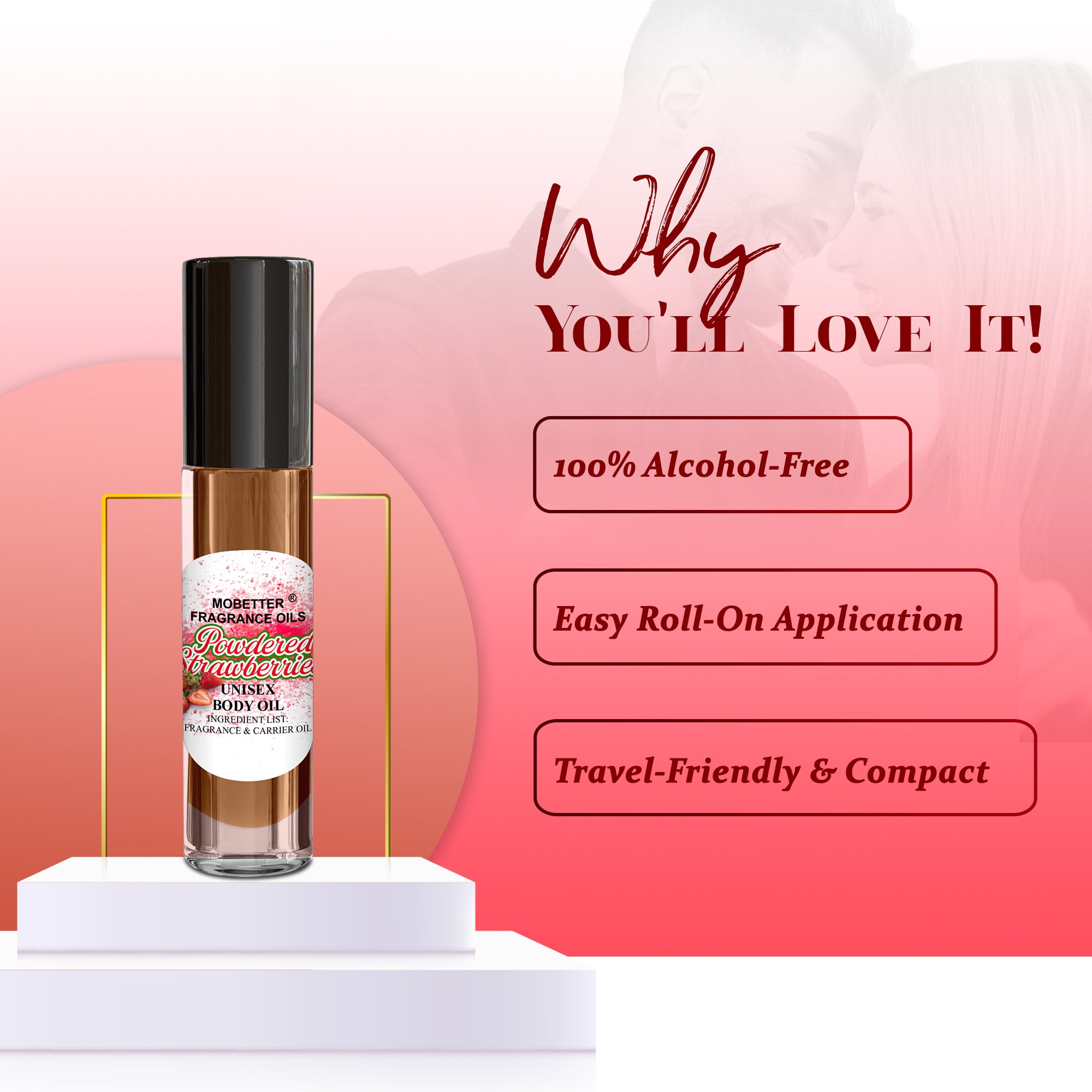 Image of Powdered Strawberries Perfume Body Oil