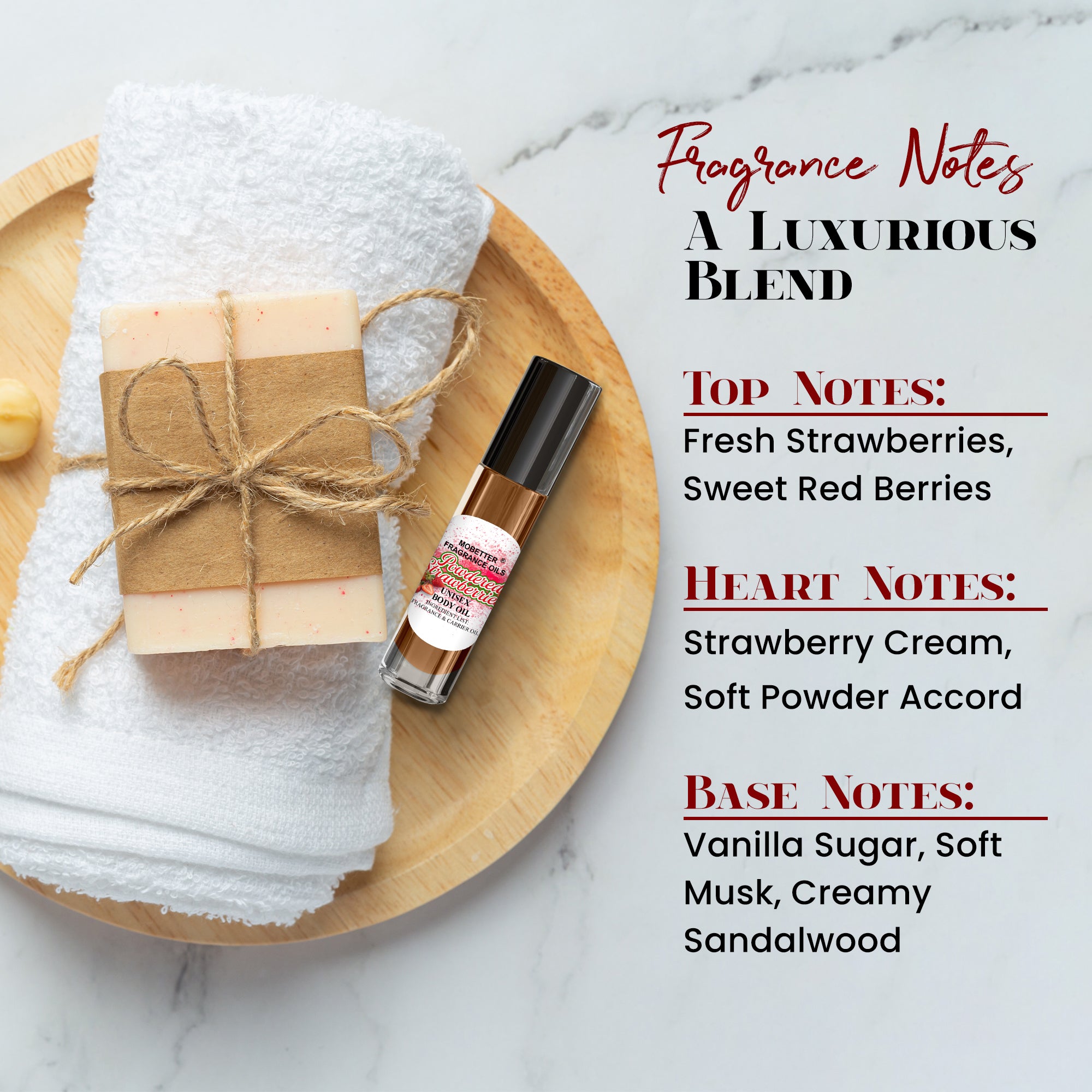 Image of Powdered Strawberries Perfume Body Oil