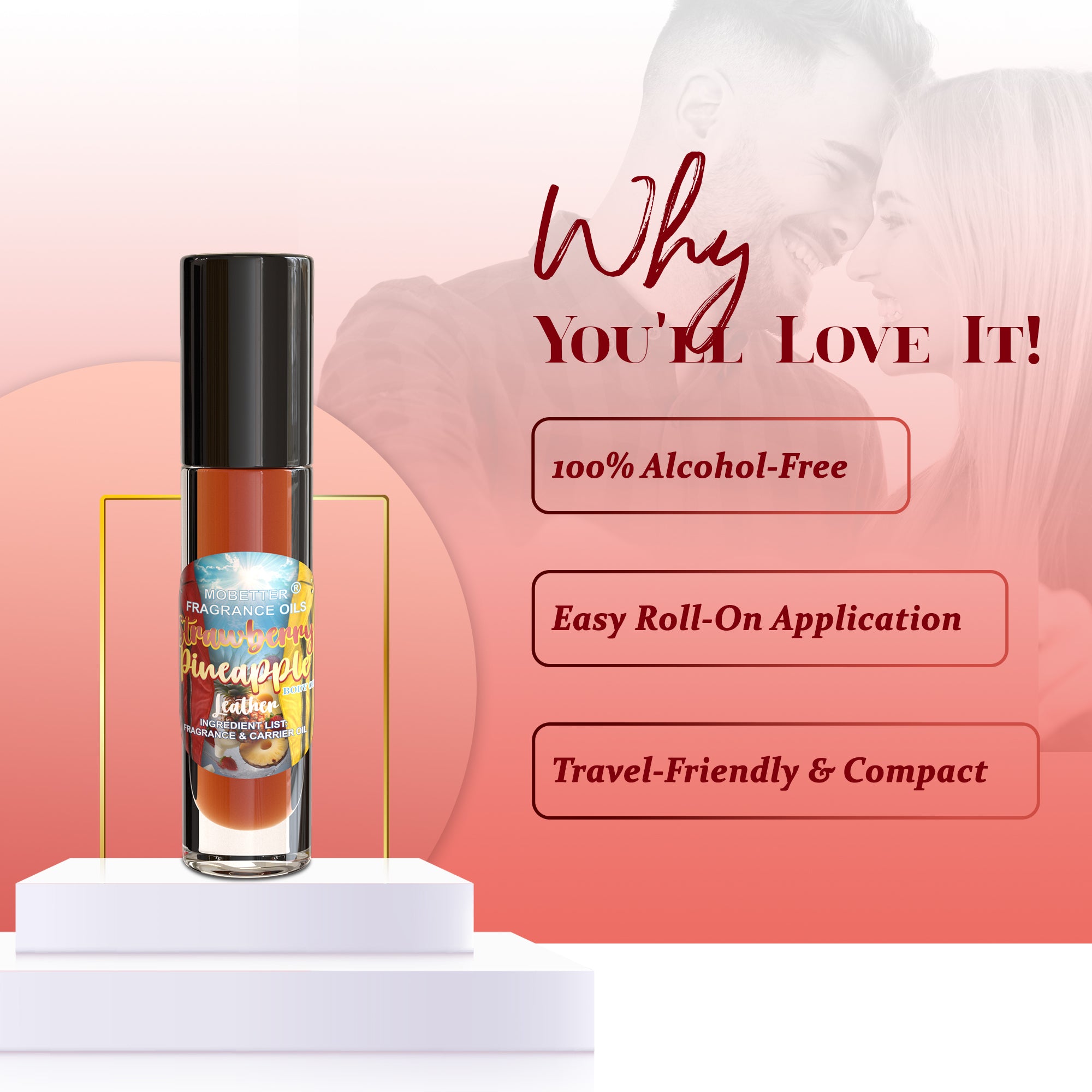 Image of Strawberry Pineapple Leather Perfume Body Oil