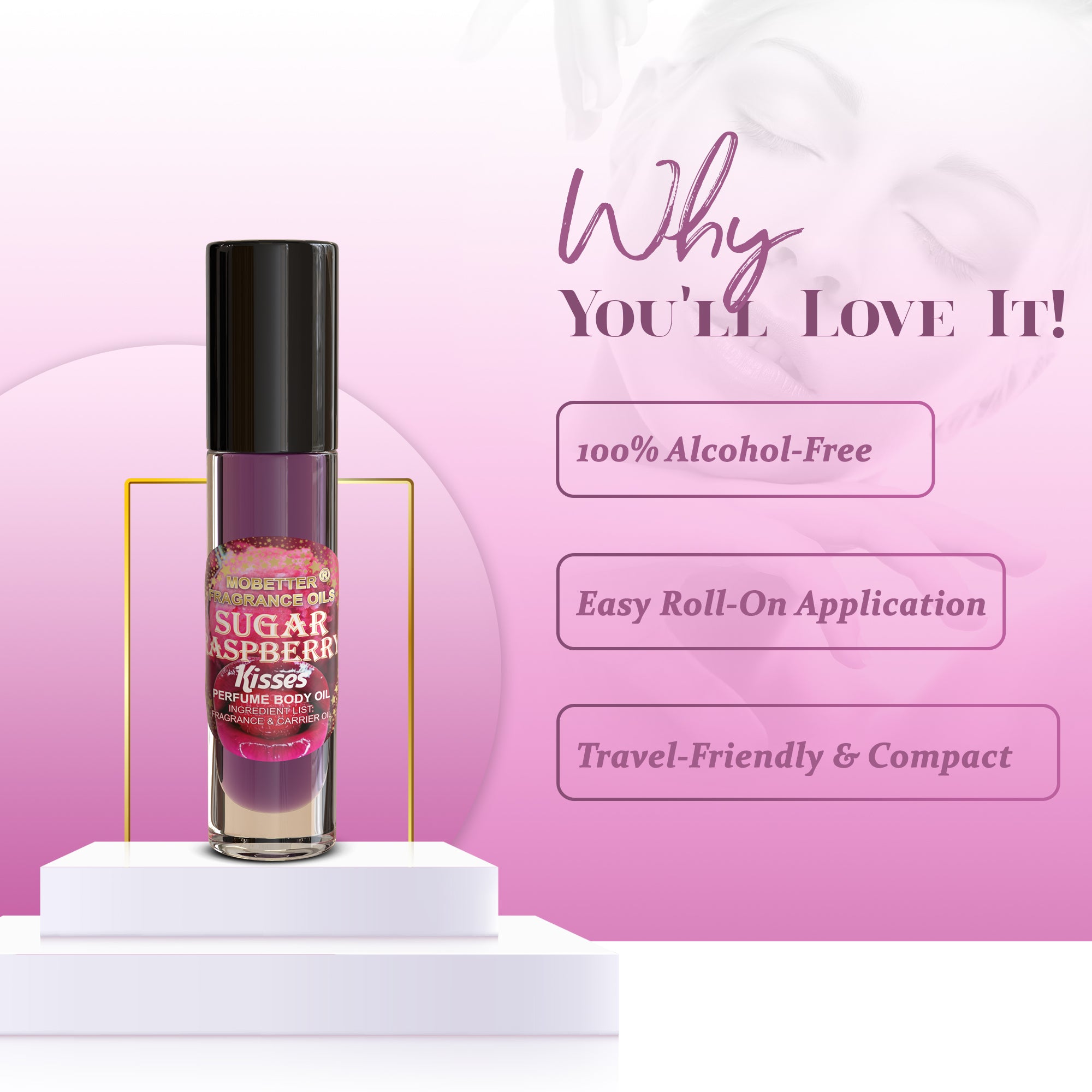 Image of Sugar Raspberry Kisses Perfume Body Oil