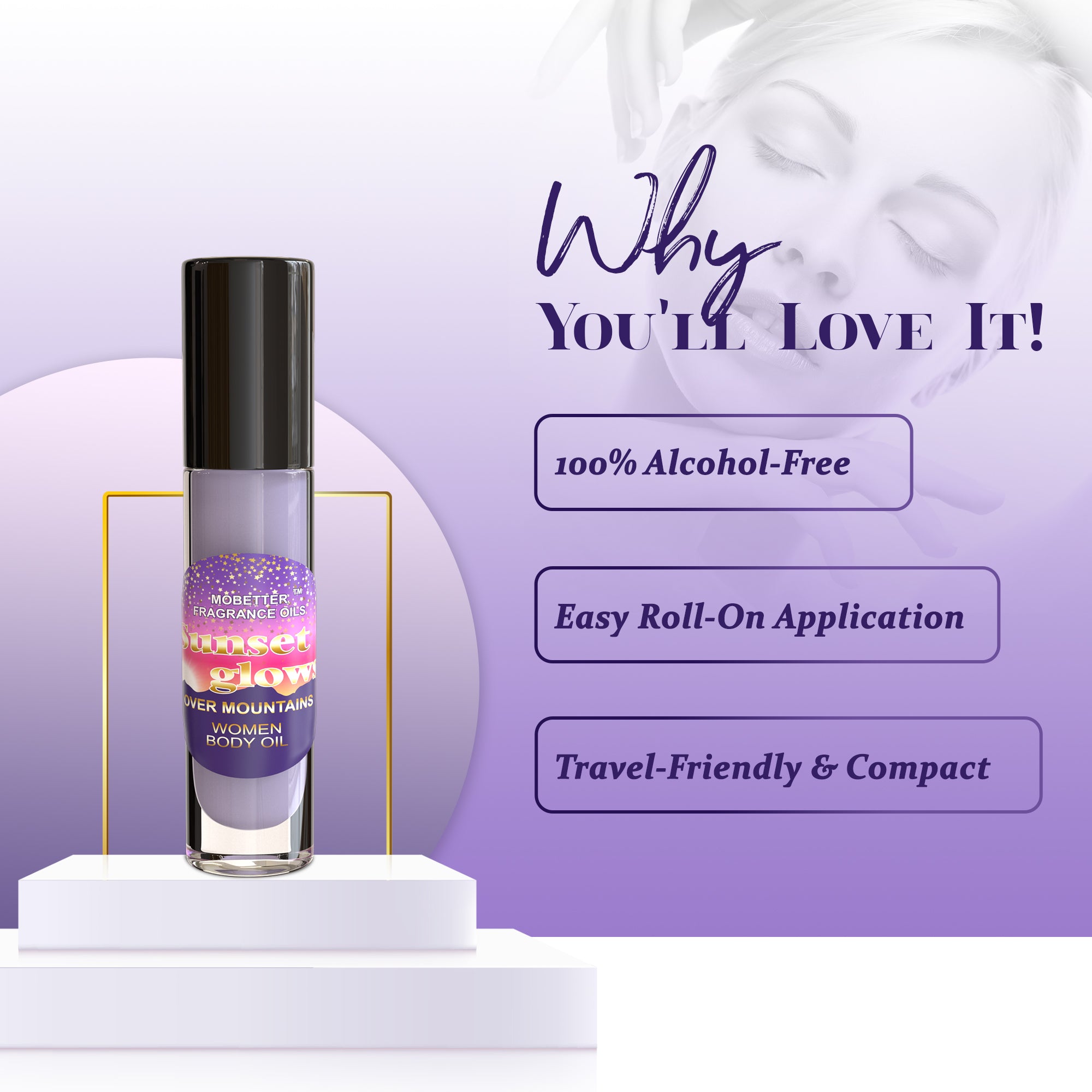 Image of Sunset Glows Over Mountains Perfume Body Oil