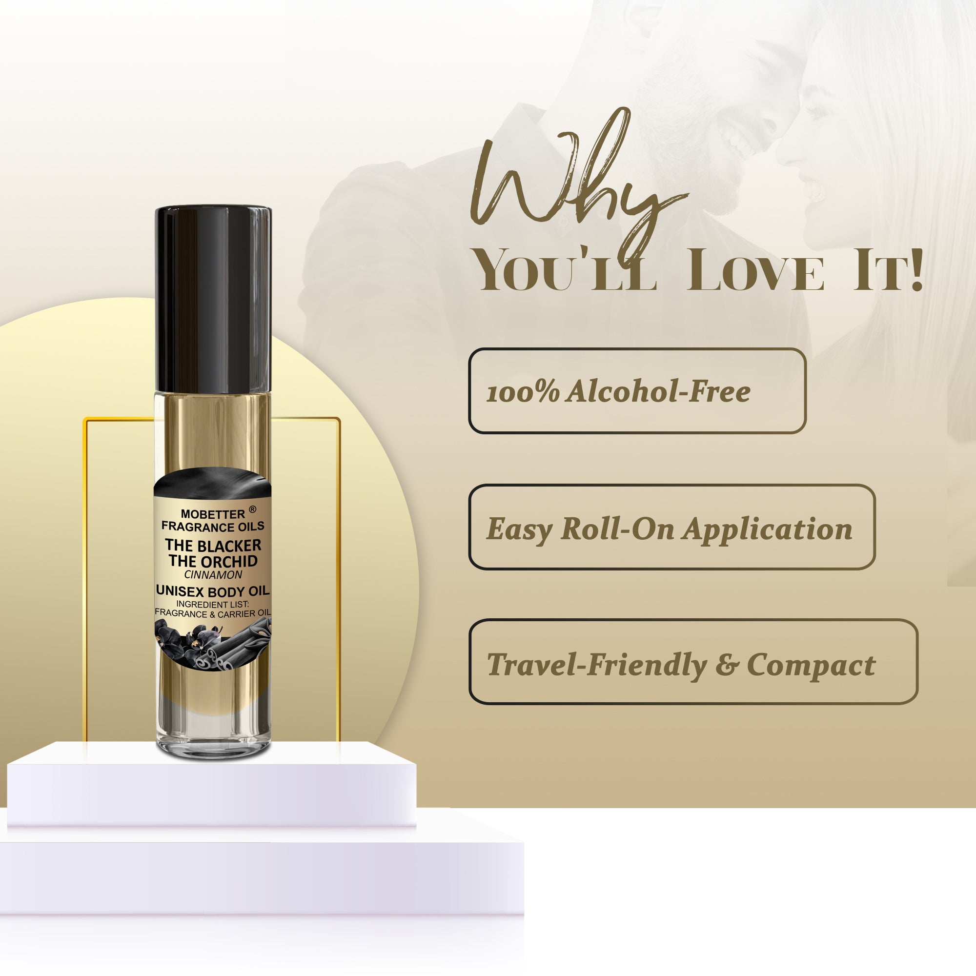 Image of The Blacker The Orchid Cinnamon Perfume Body Oil