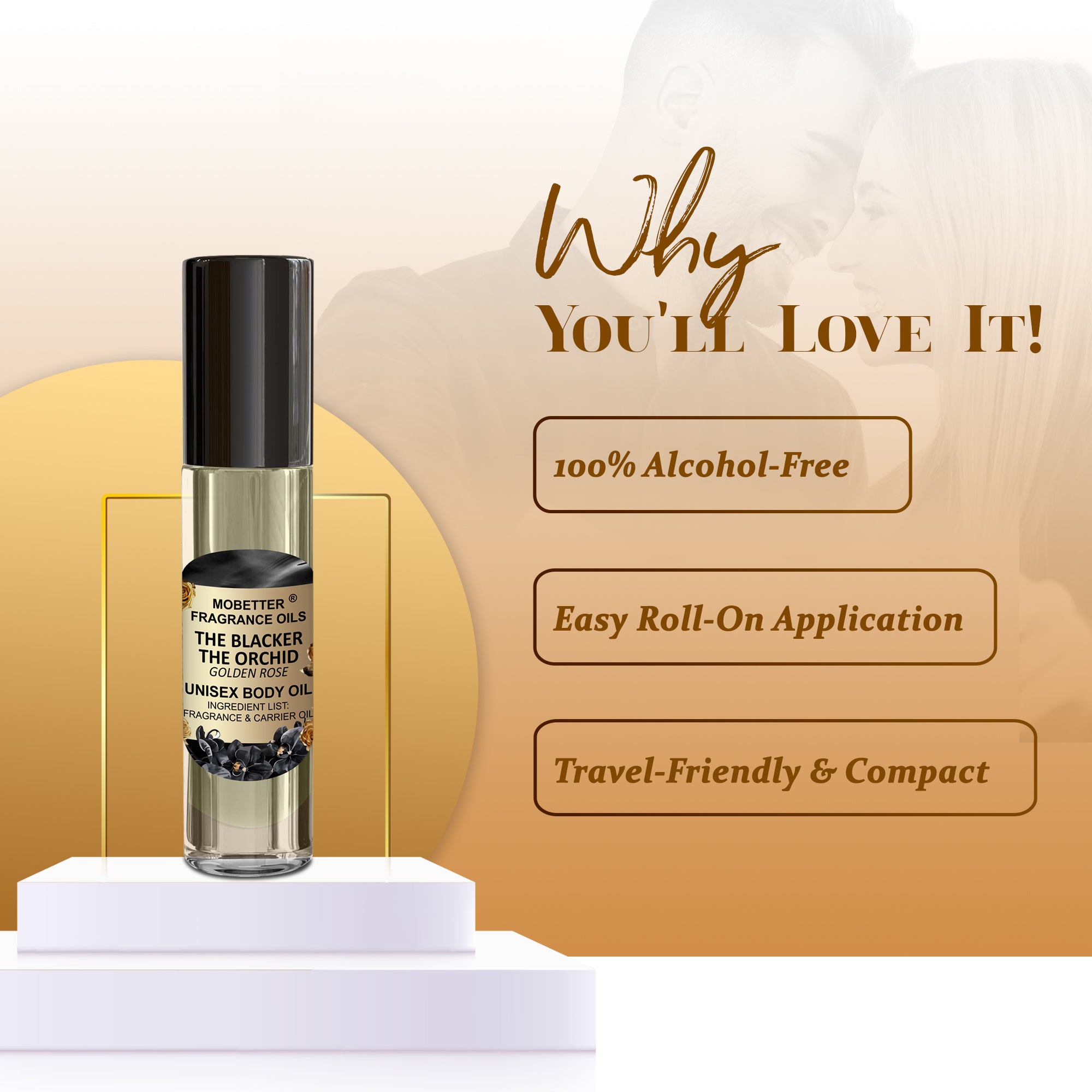 Image of The Blacker The Orchid Golden Rose Perfume Body Oil