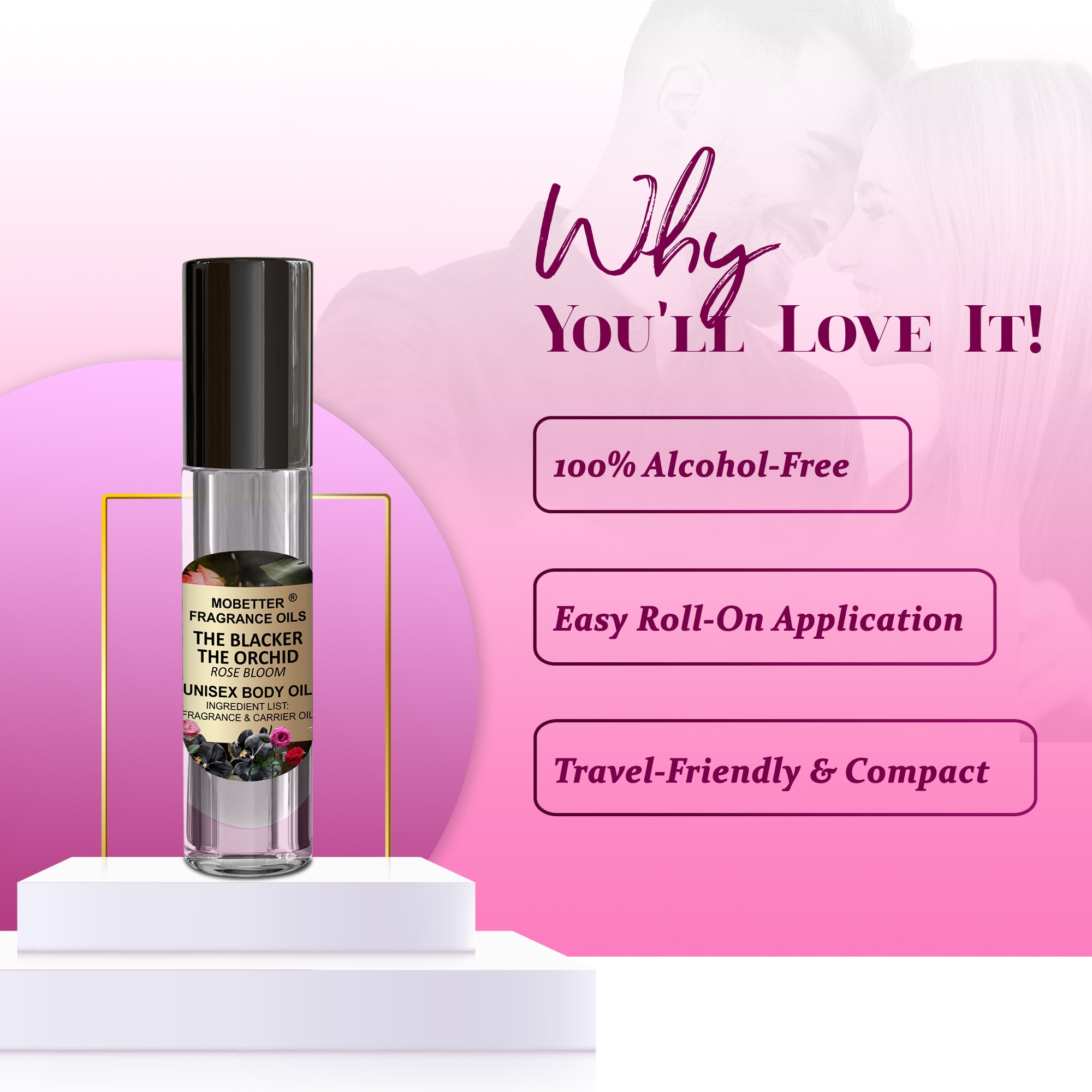 Image of The Blacker The Orchid Rose Bloom Perfume Body Oil
