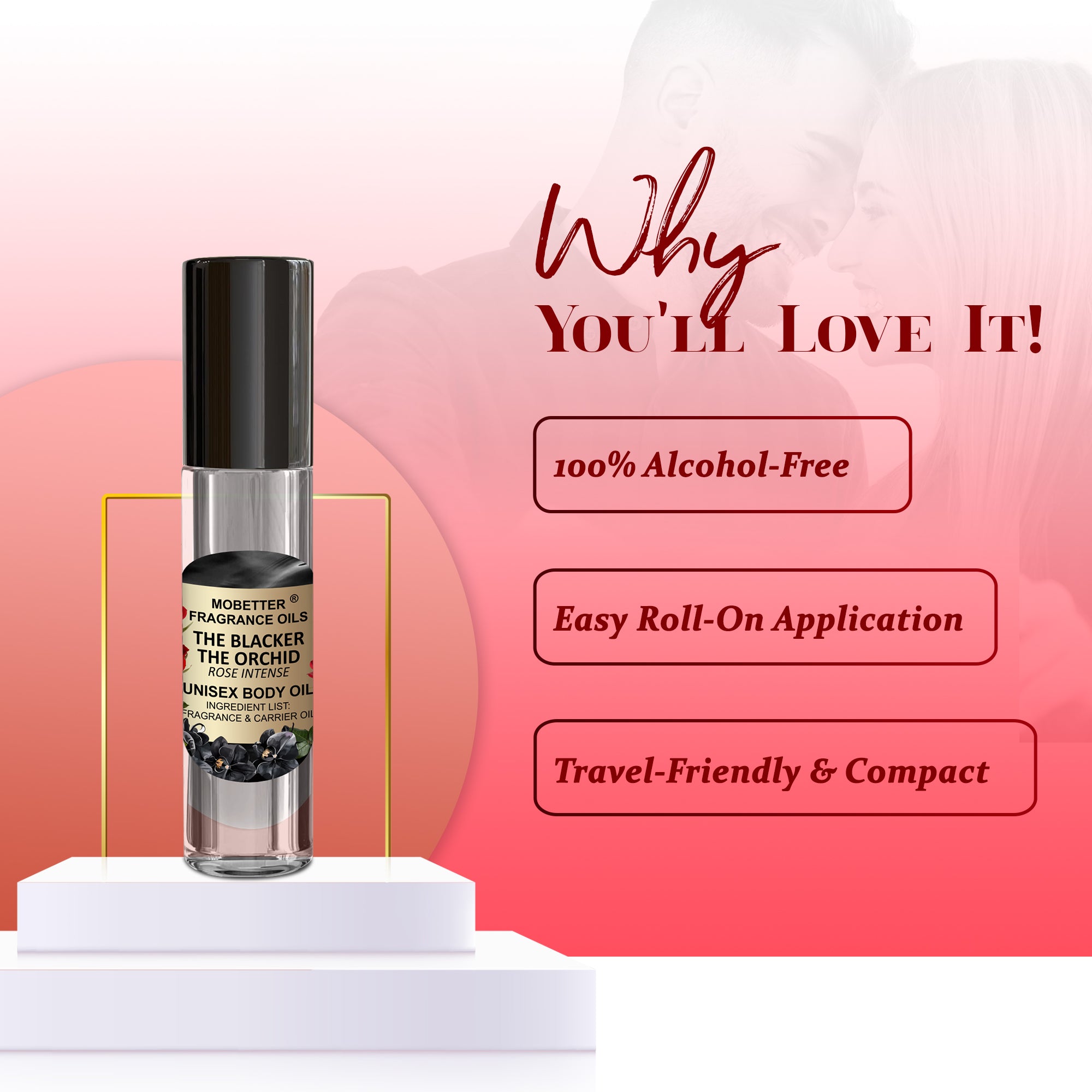 Image of The Blacker The Orchid Rose Intense Perfume Body Oil