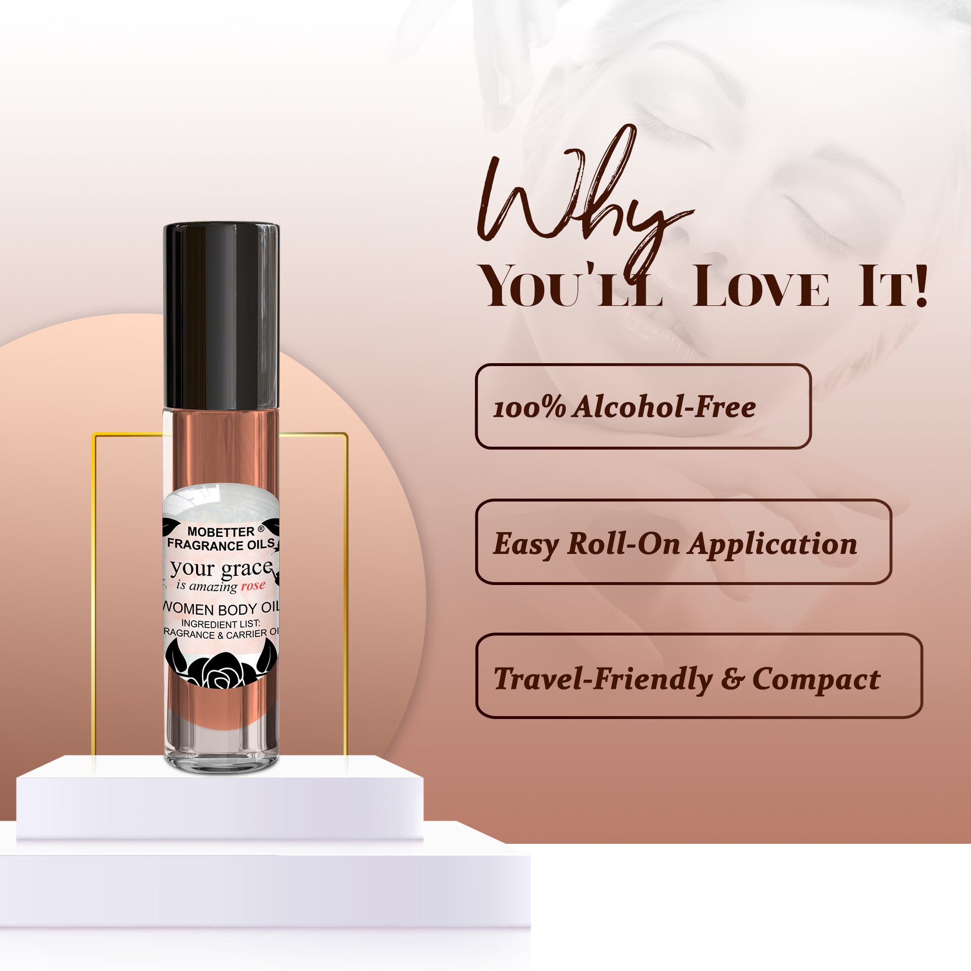 Image of Your Grace is Amazing Rose Perfume Body Oil